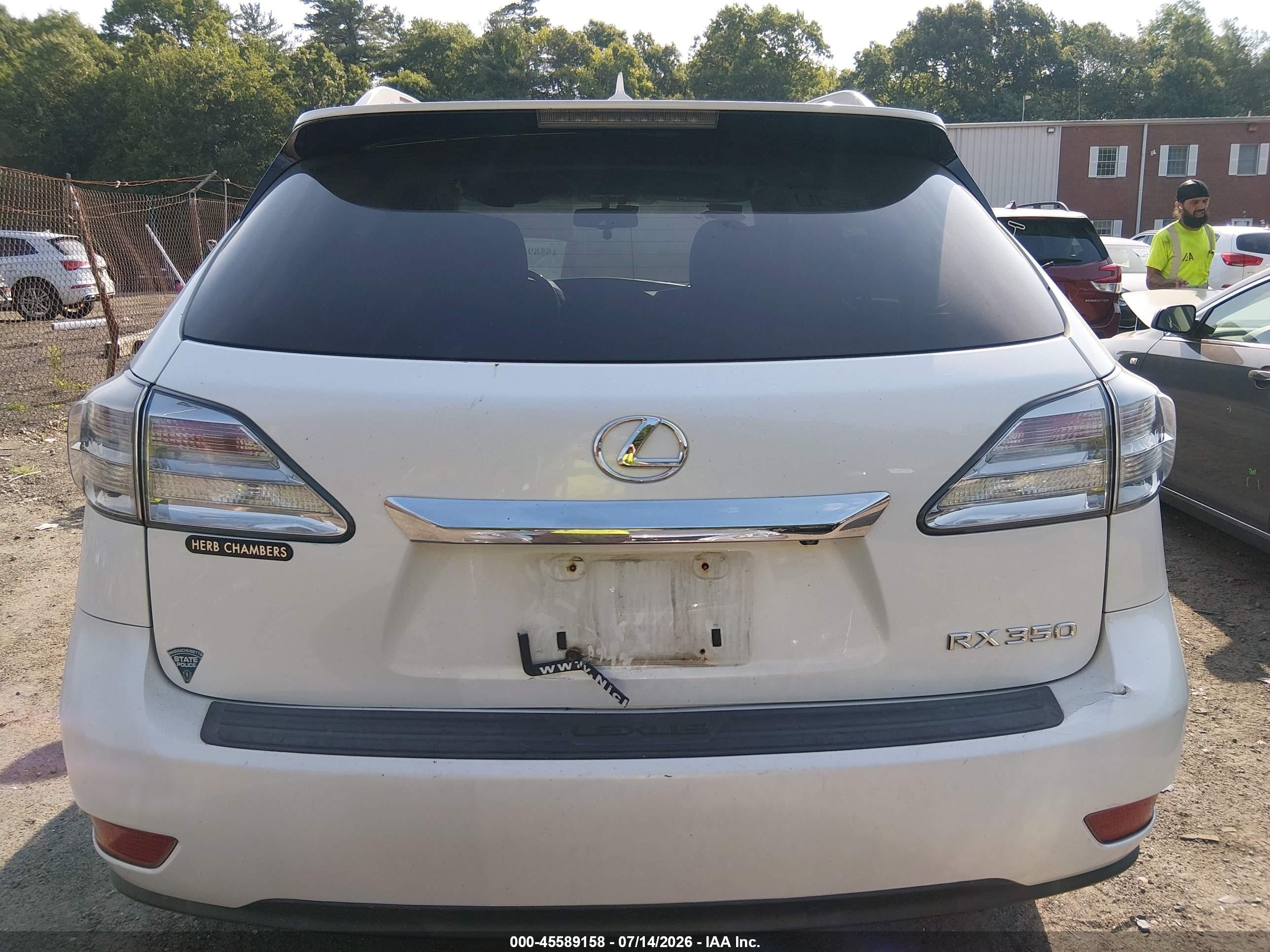 2011 Lexus Rx 350   White vin: 2T2BK1BA1BC089726