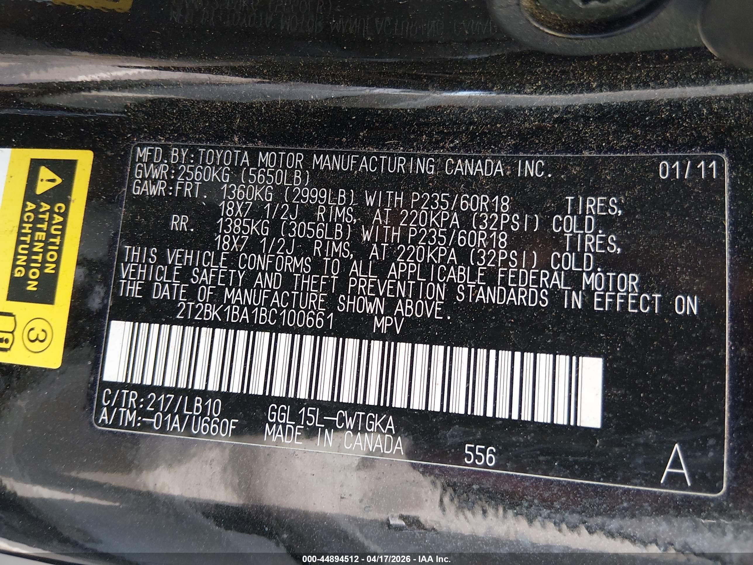 2011 Lexus Rx 350   Black vin: 2T2BK1BA1BC100661