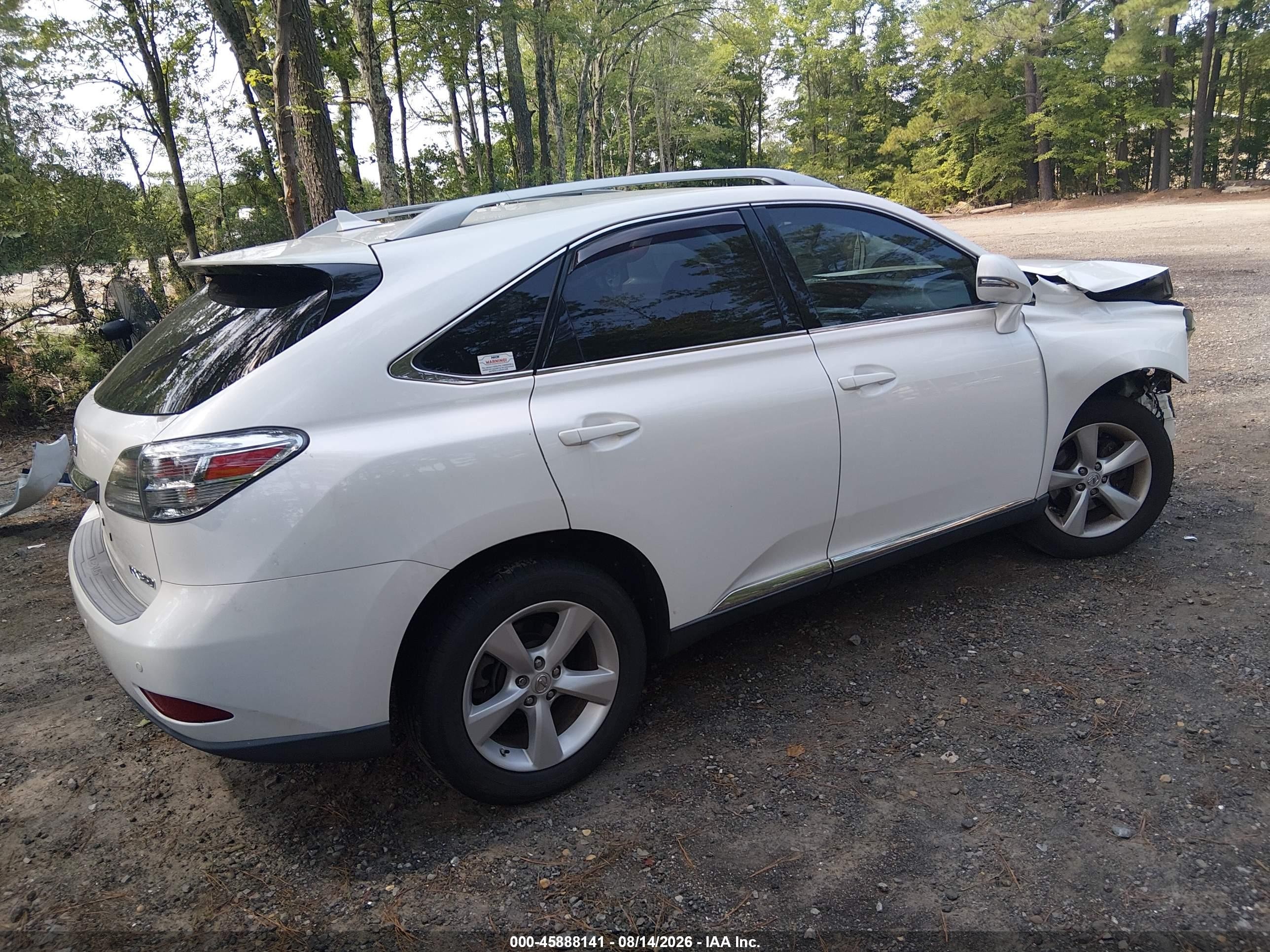 2011 Lexus Rx 350   White vin: 2T2BK1BA1BC115063