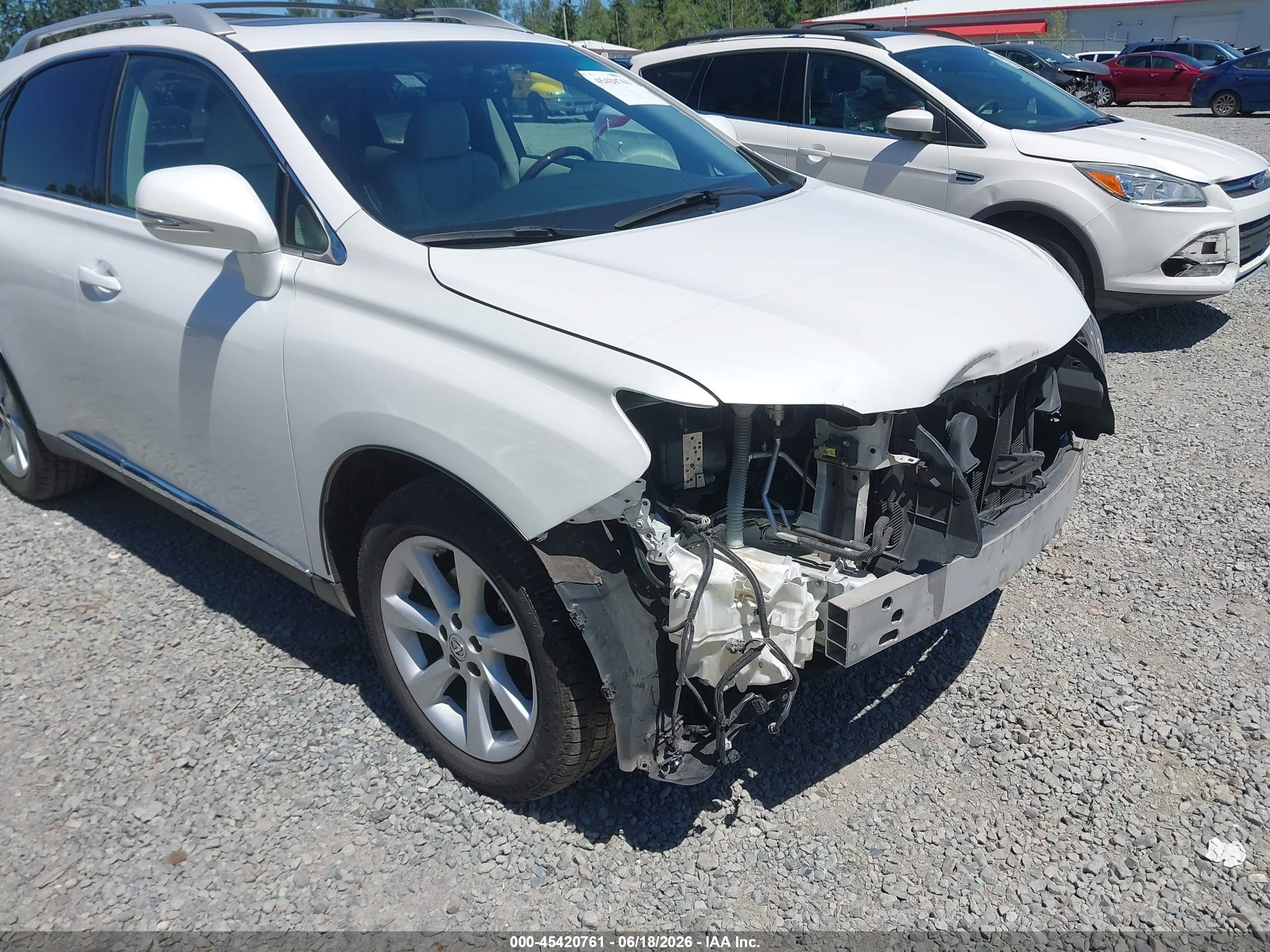 2012 Lexus Rx 350 White vin: 2T2BK1BA1CC142166
