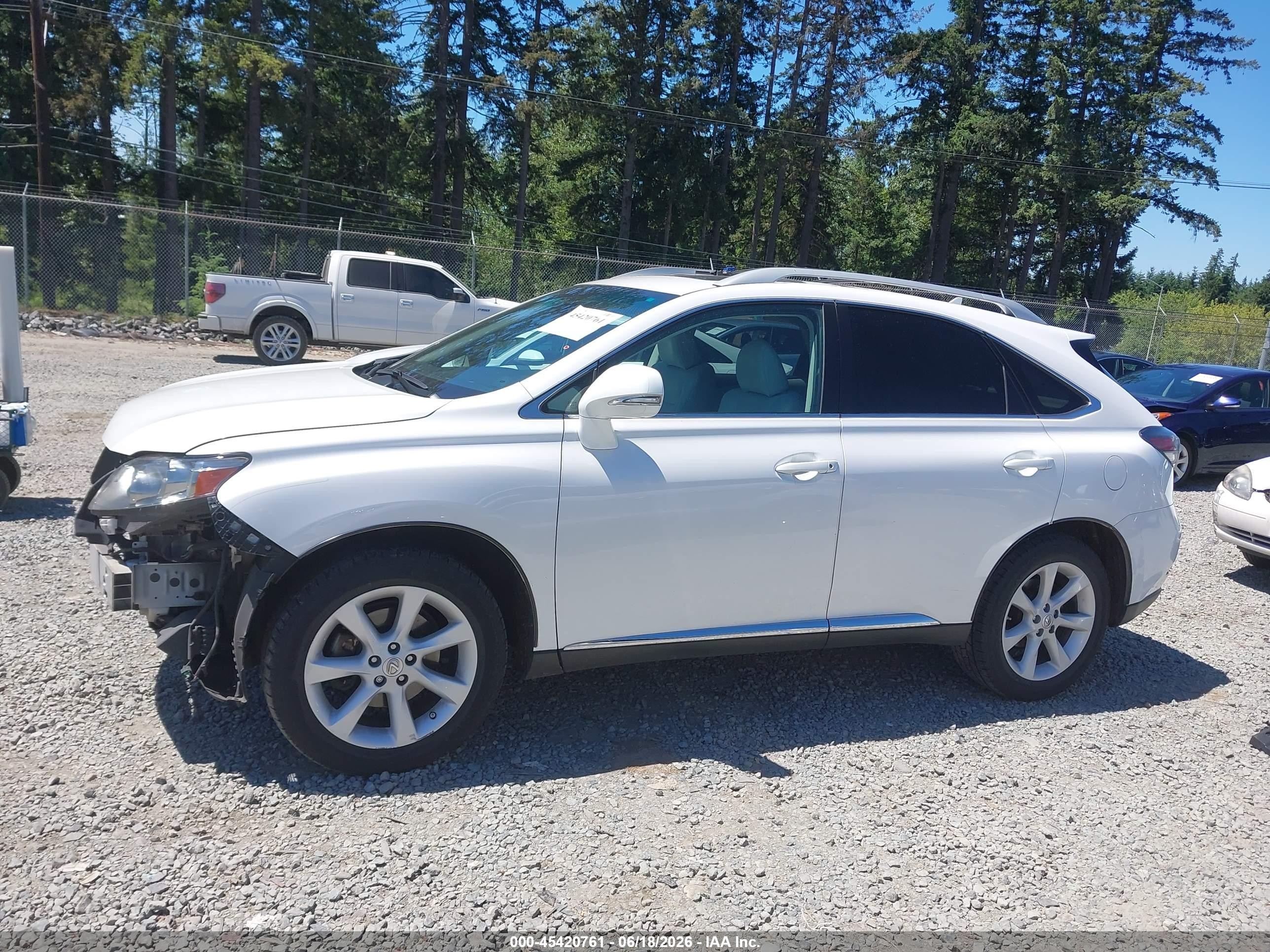 2012 Lexus Rx 350 White vin: 2T2BK1BA1CC142166