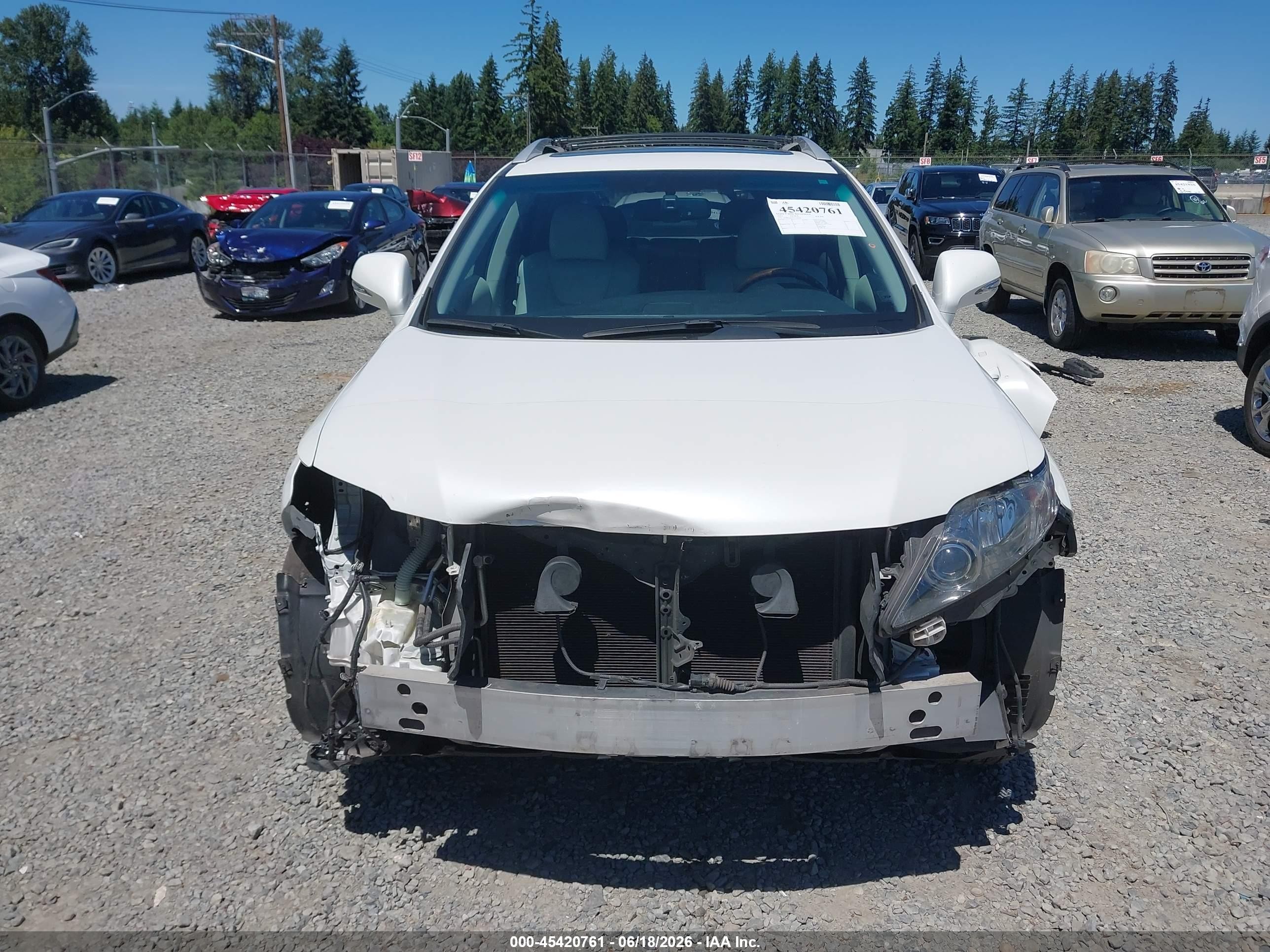 2012 Lexus Rx 350 White vin: 2T2BK1BA1CC142166