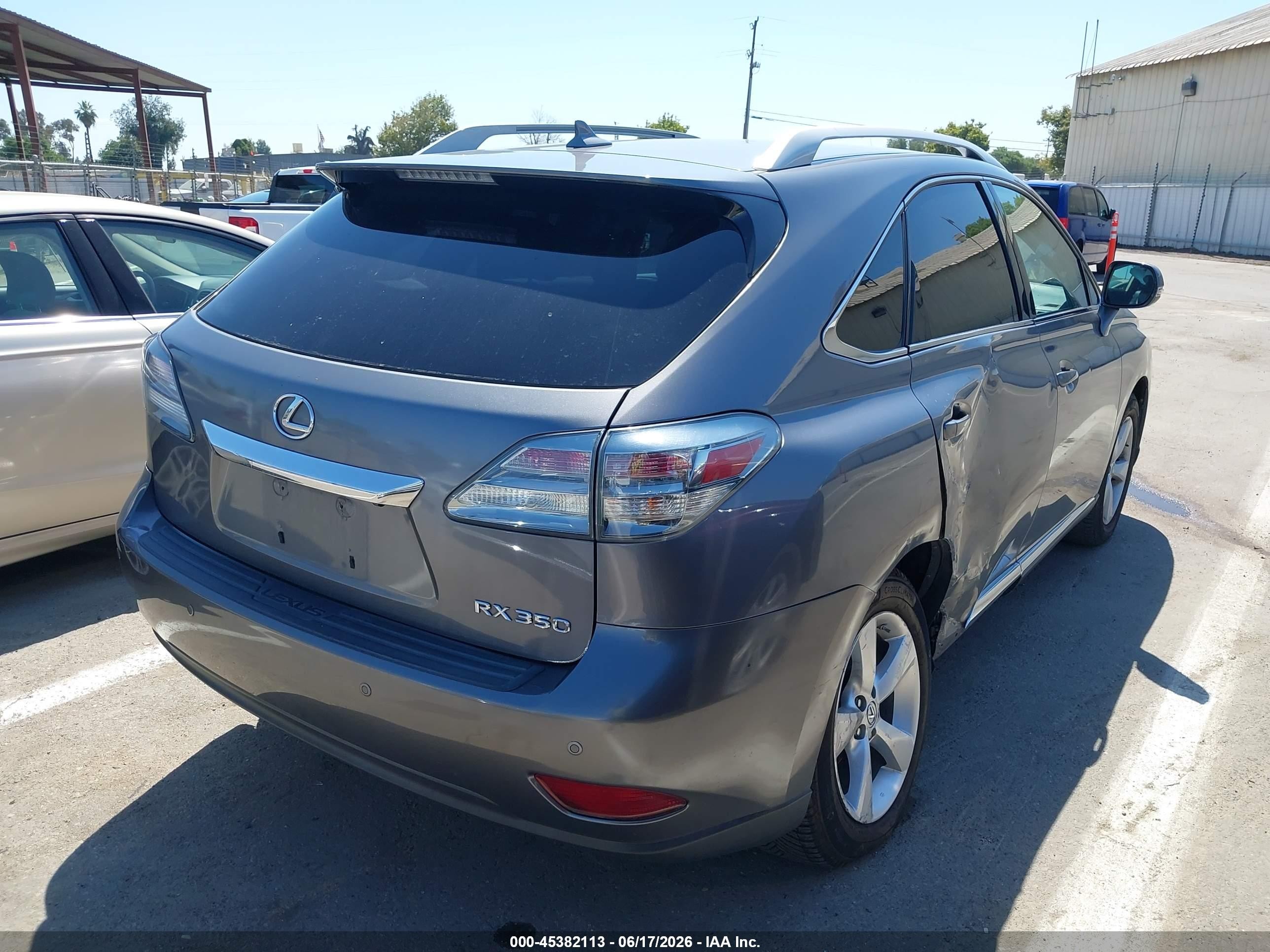 2012 Lexus Rx 350   Gray vin: 2T2BK1BA1CC147934