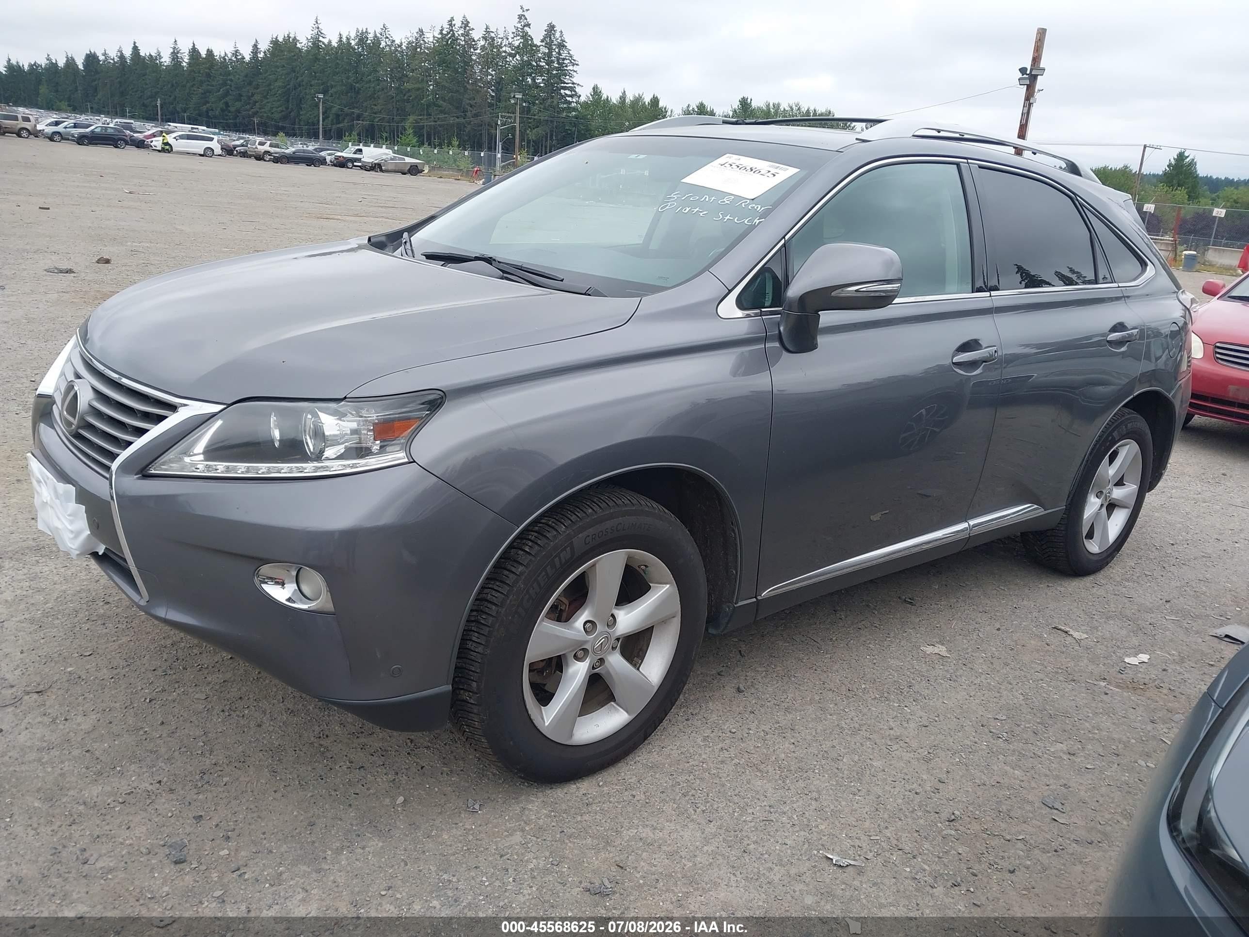 2013 Lexus Rx 350   Gray vin: 2T2BK1BA1DC183009