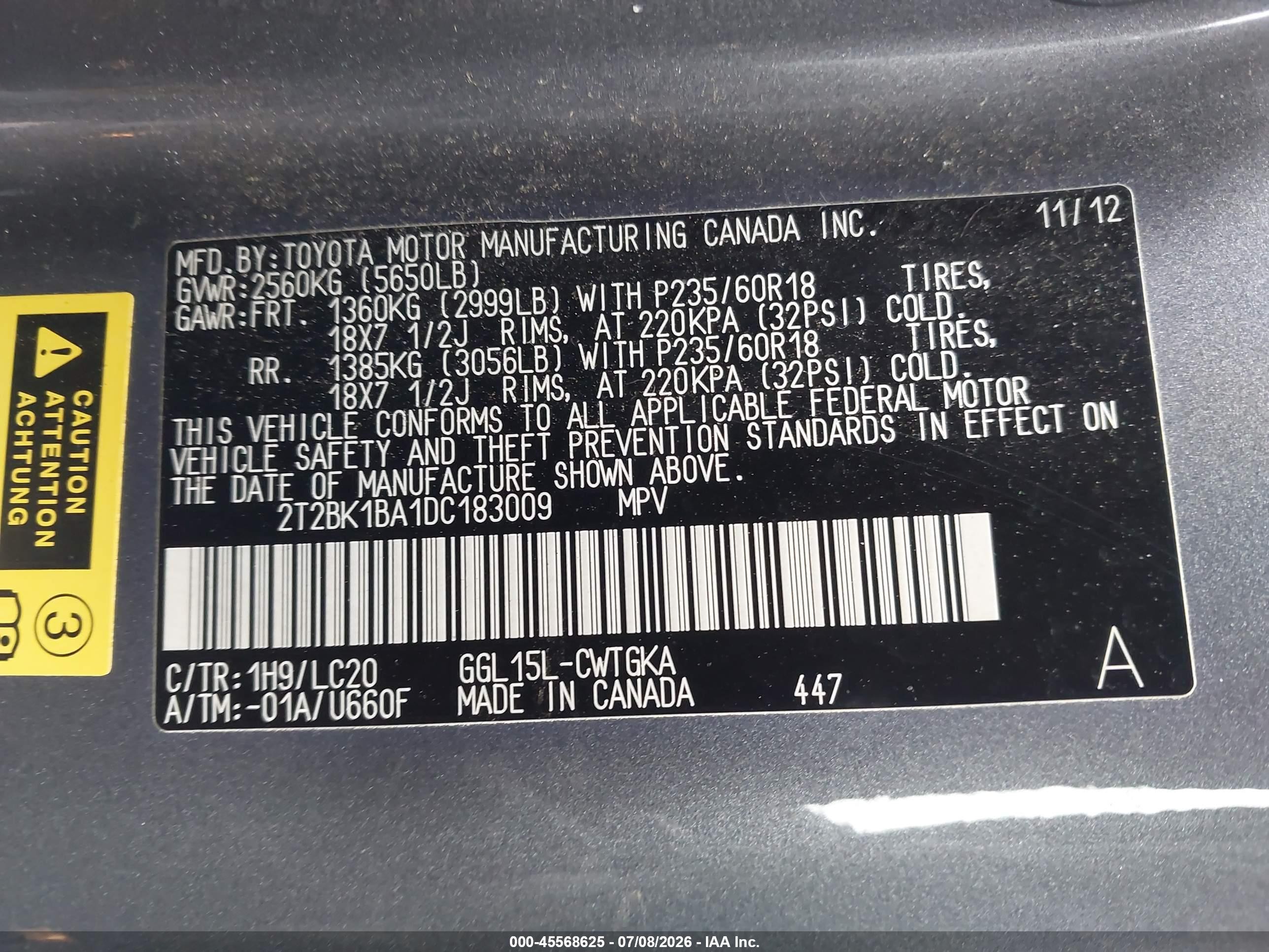2013 Lexus Rx 350   Gray vin: 2T2BK1BA1DC183009