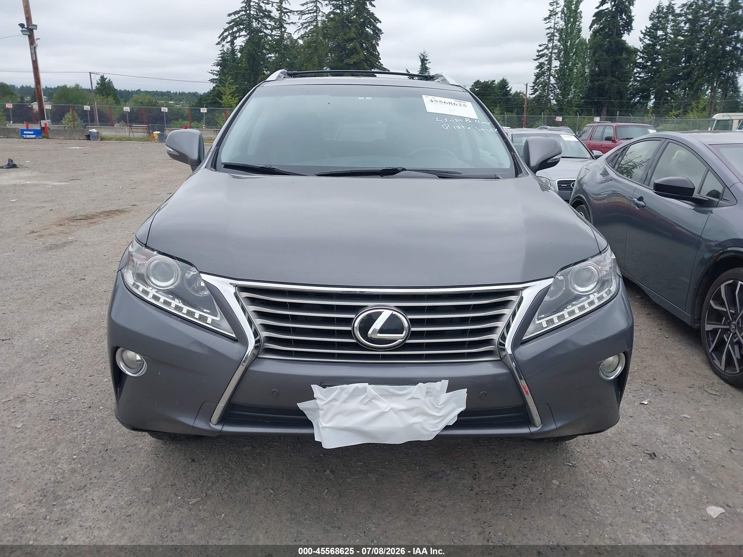 2013 Lexus Rx 350   Gray vin: 2T2BK1BA1DC183009