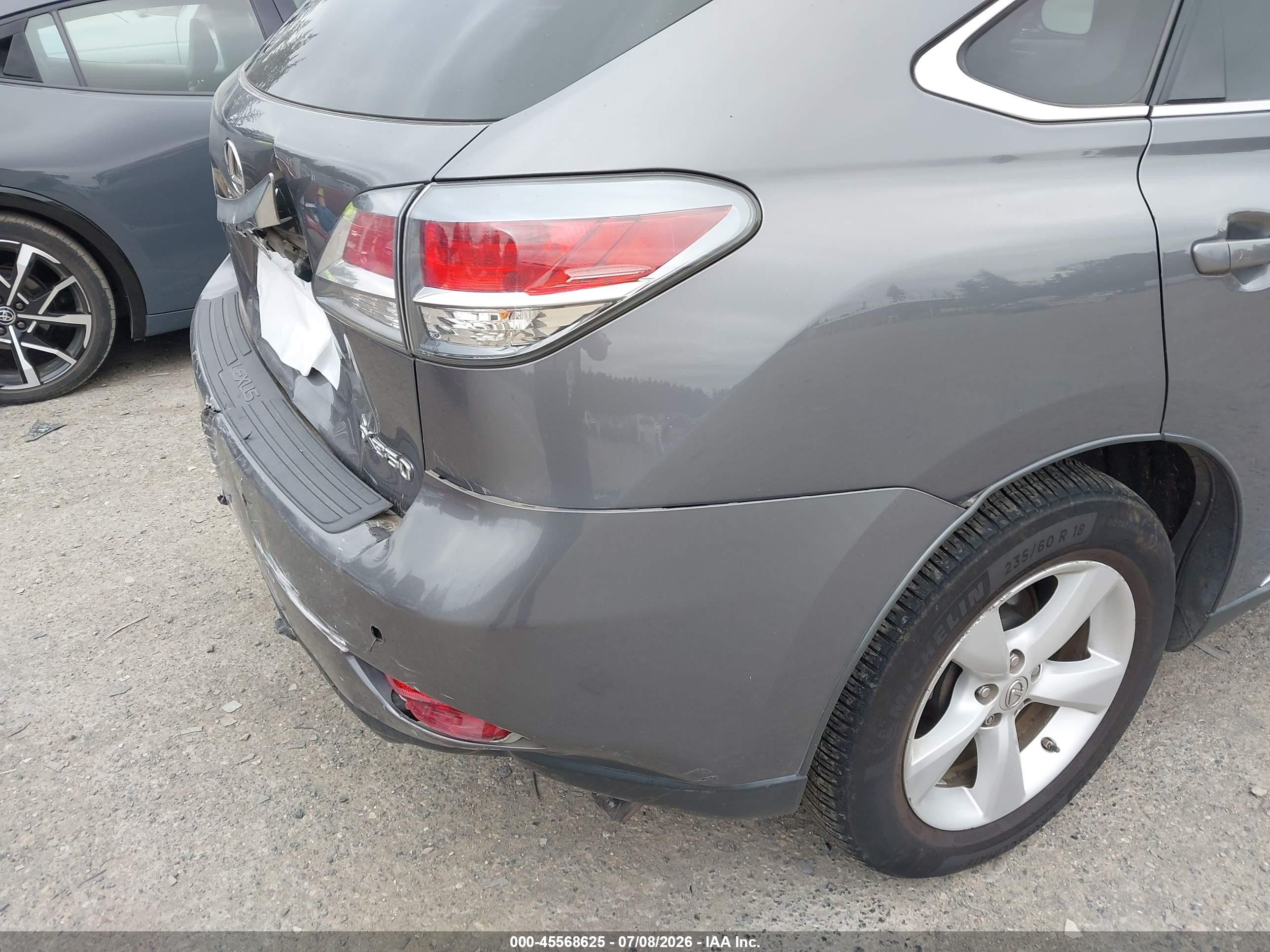 2013 Lexus Rx 350   Gray vin: 2T2BK1BA1DC183009