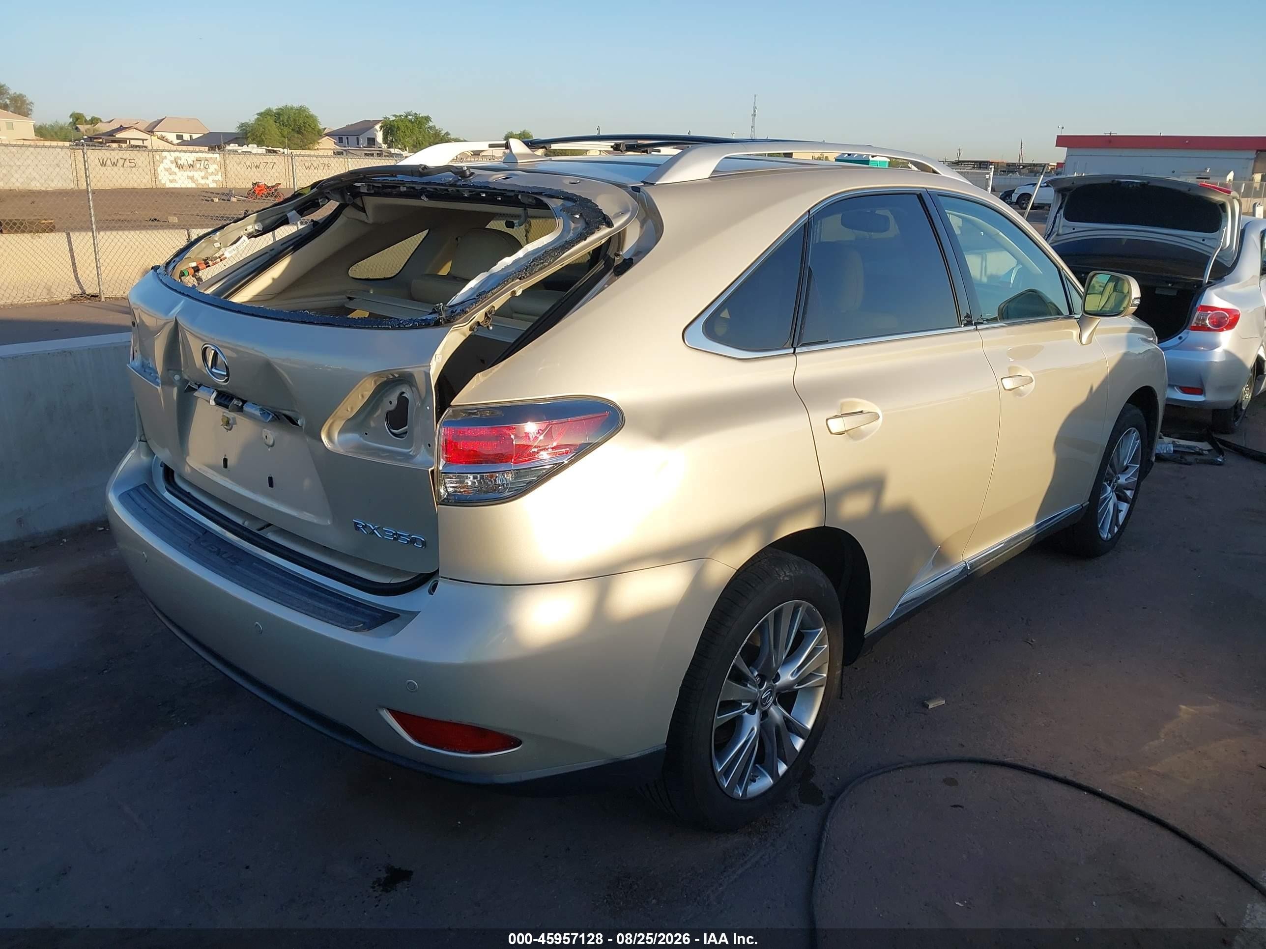 2013 Lexus Rx 350 Beige vin: 2T2BK1BA1DC212010