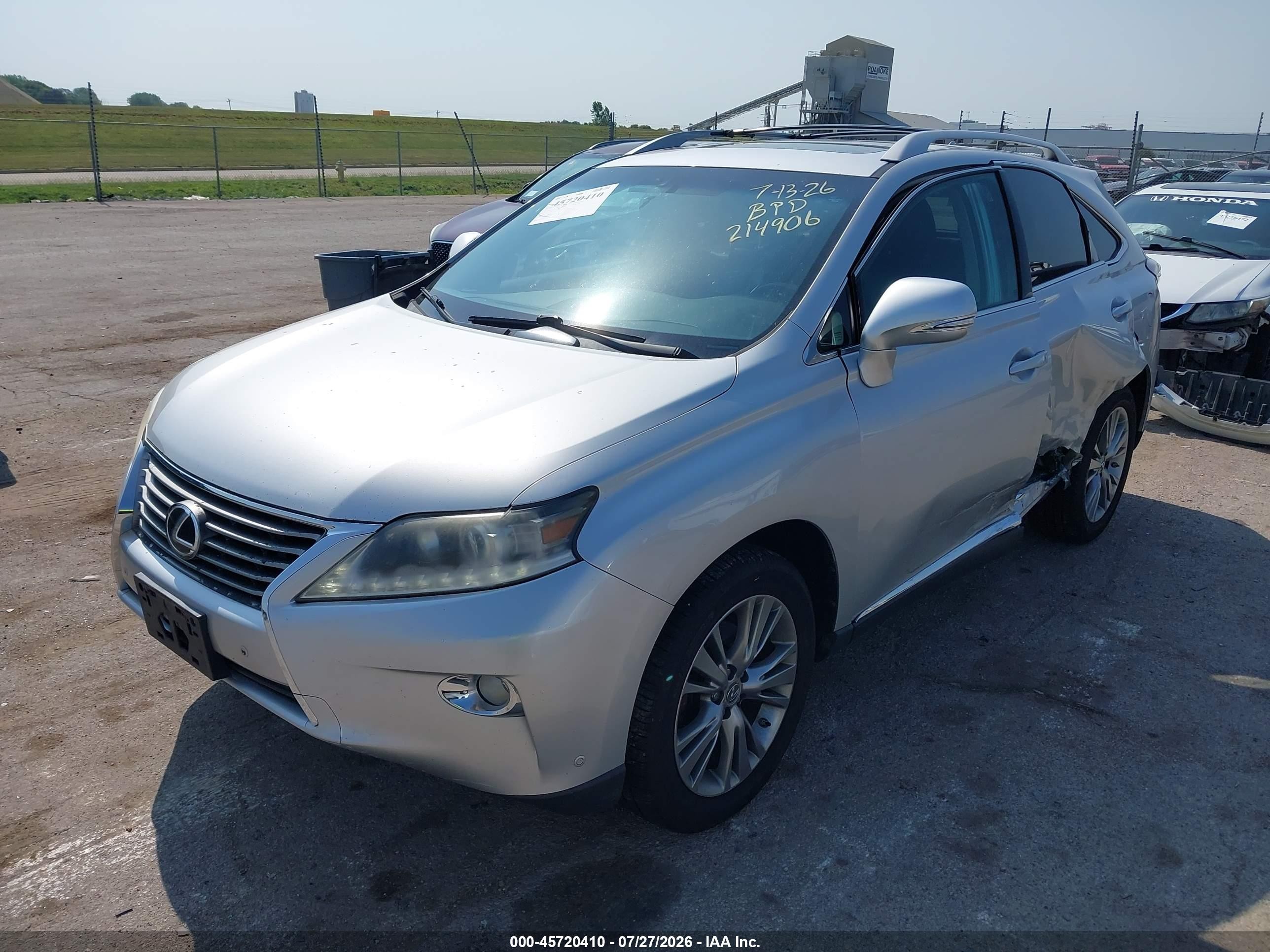 2013 Lexus Rx 350   Серебряный vin: 2T2BK1BA1DC214906