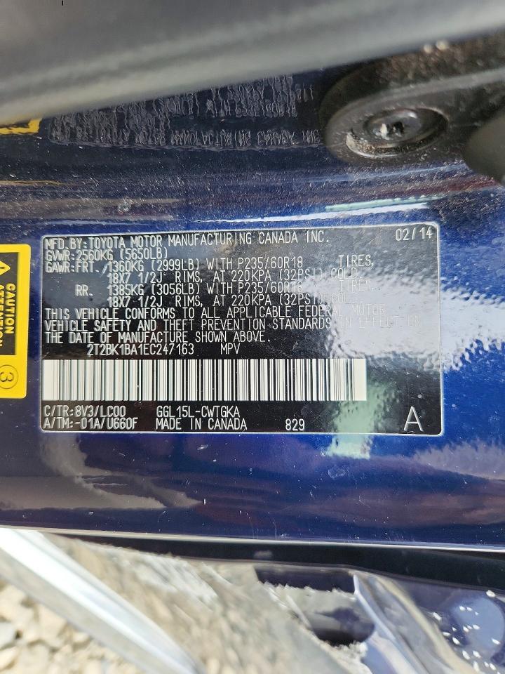2014 Lexus Rx 350 Base Синий vin: 2T2BK1BA1EC247163