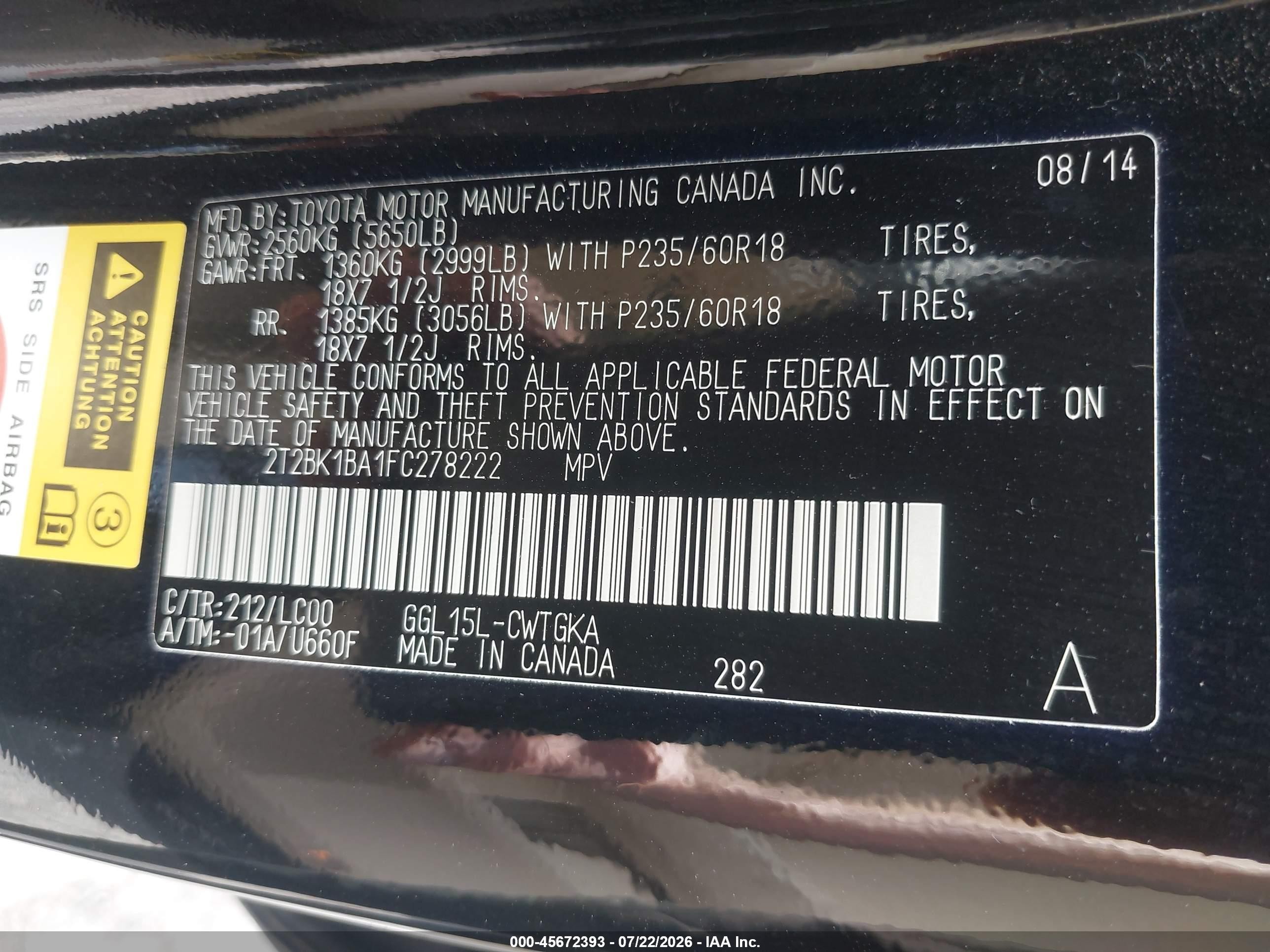 2015 Lexus Rx 350   Black vin: 2T2BK1BA1FC278222