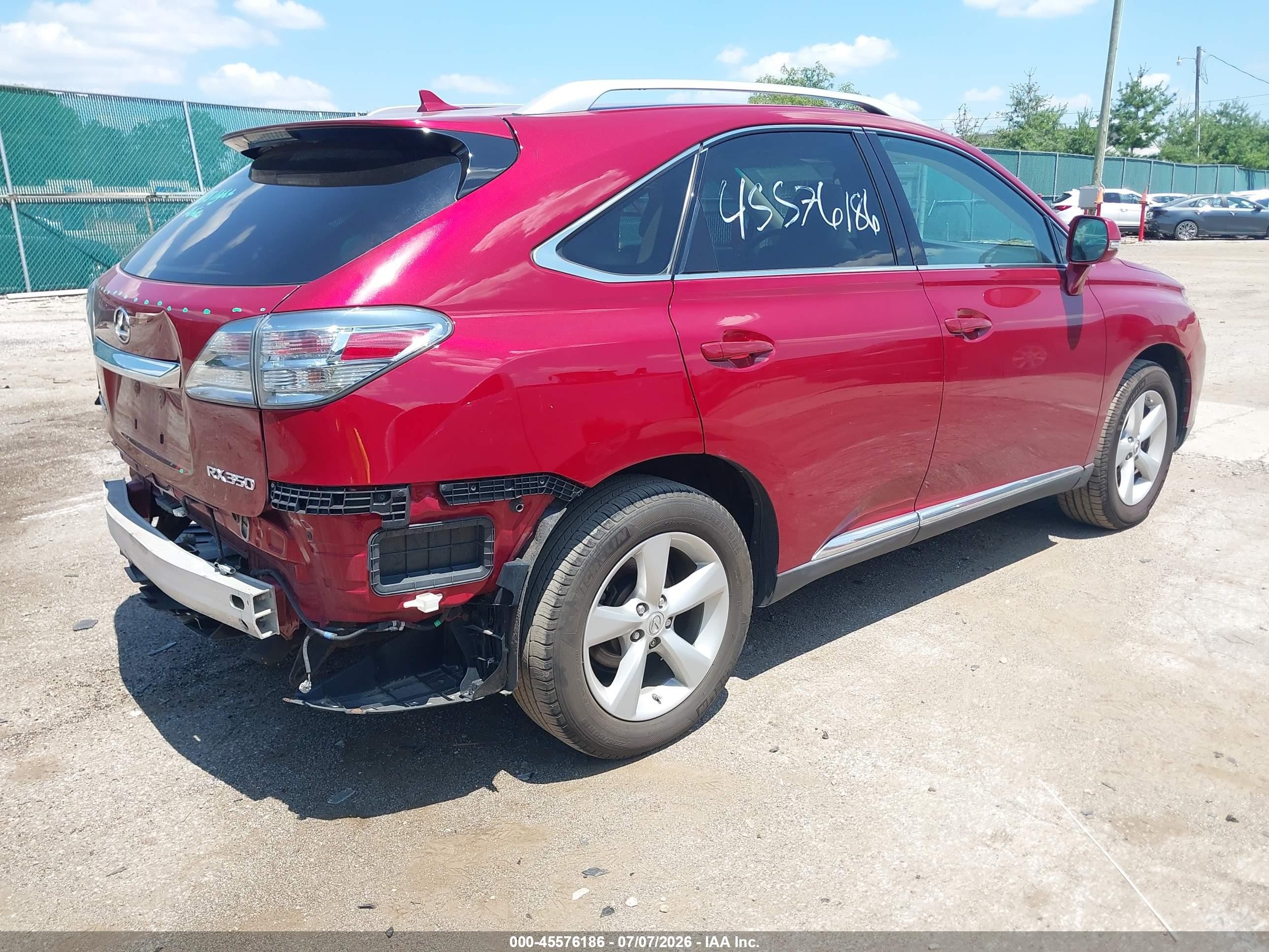 2010 Lexus Rx 350   Red vin: 2T2BK1BA2AC008103