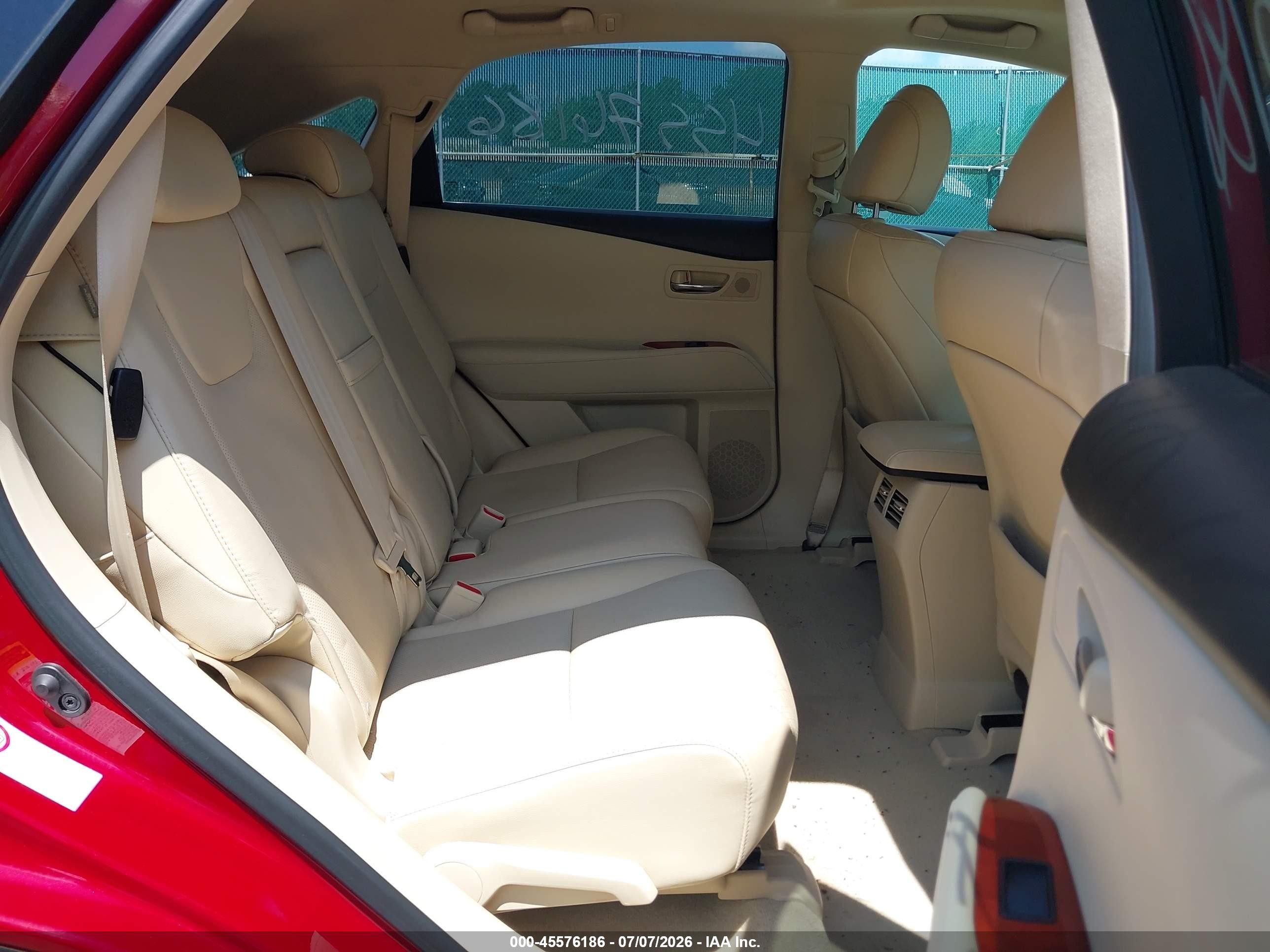 2010 Lexus Rx 350   Red vin: 2T2BK1BA2AC008103