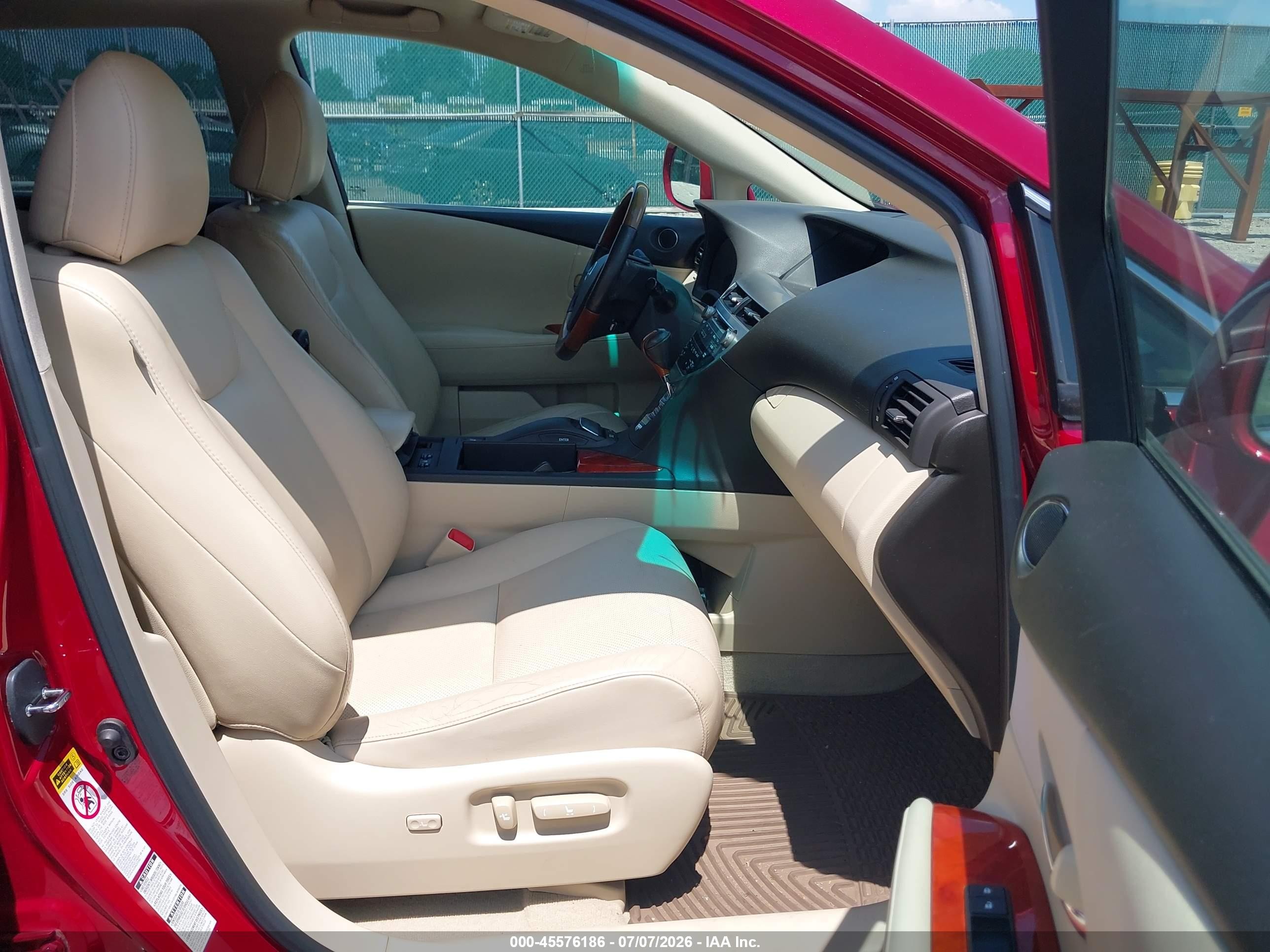 2010 Lexus Rx 350   Red vin: 2T2BK1BA2AC008103