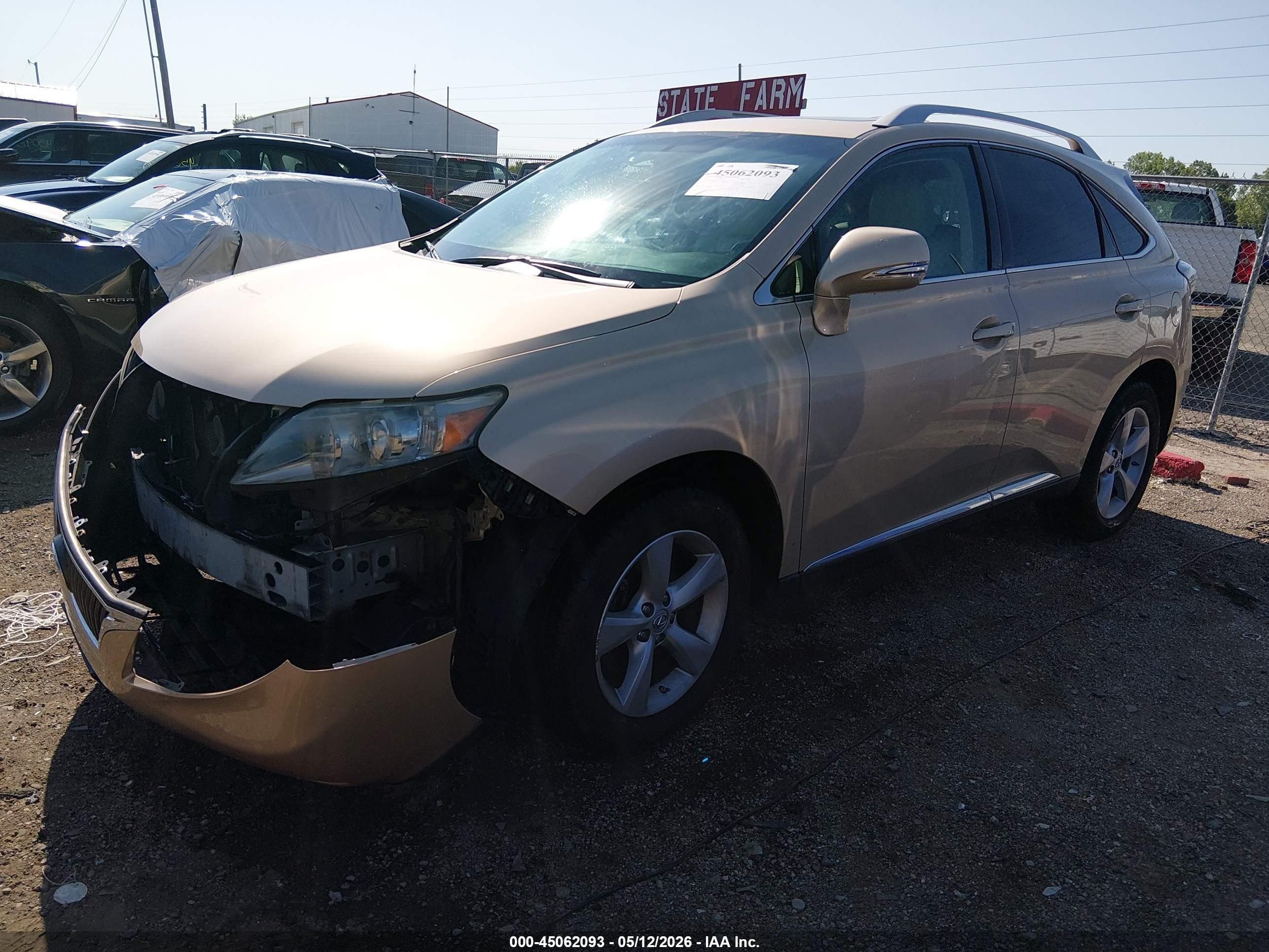 2010 Lexus Rx 350   Gold vin: 2T2BK1BA2AC008196