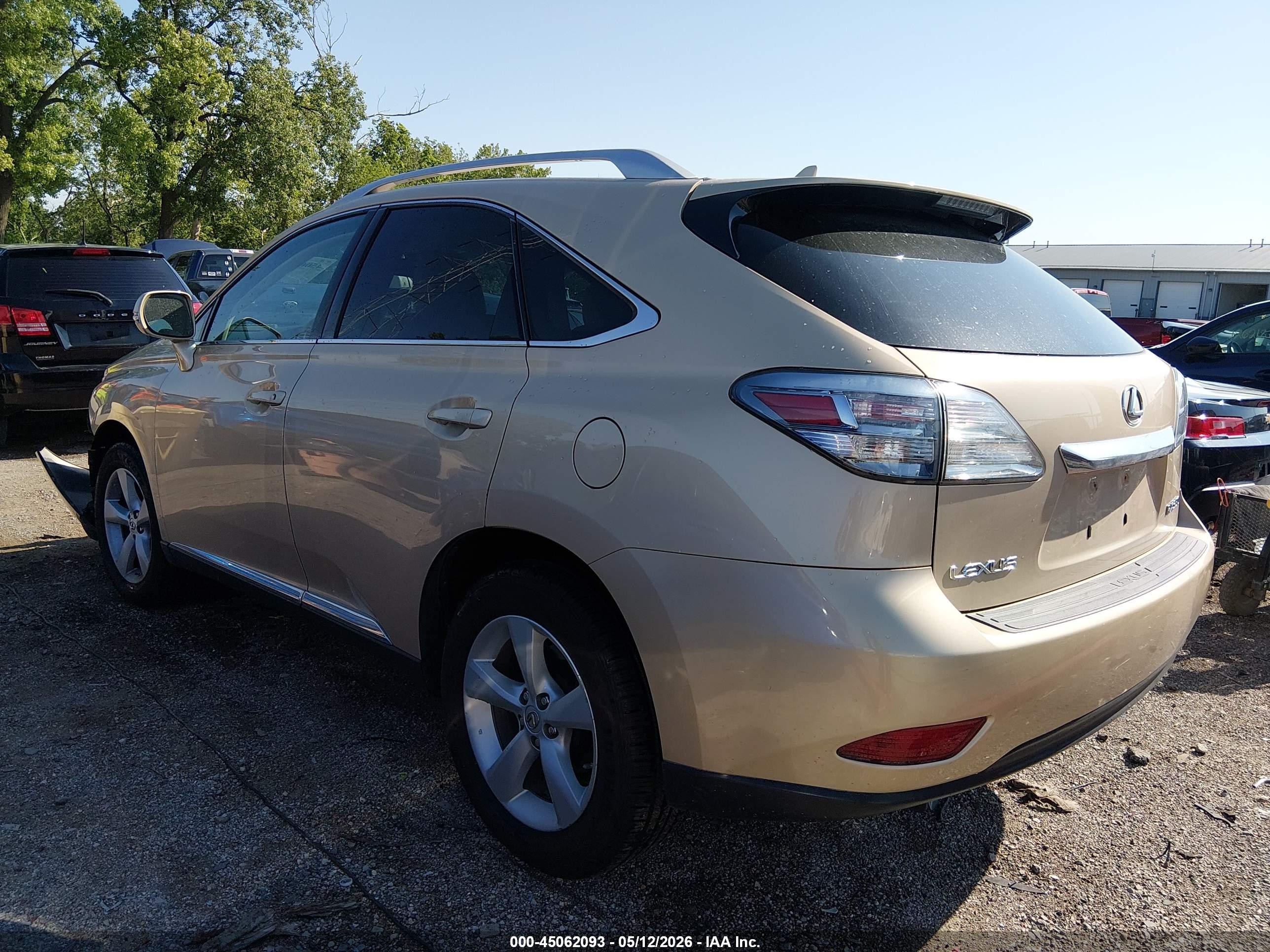 2010 Lexus Rx 350   Gold vin: 2T2BK1BA2AC008196