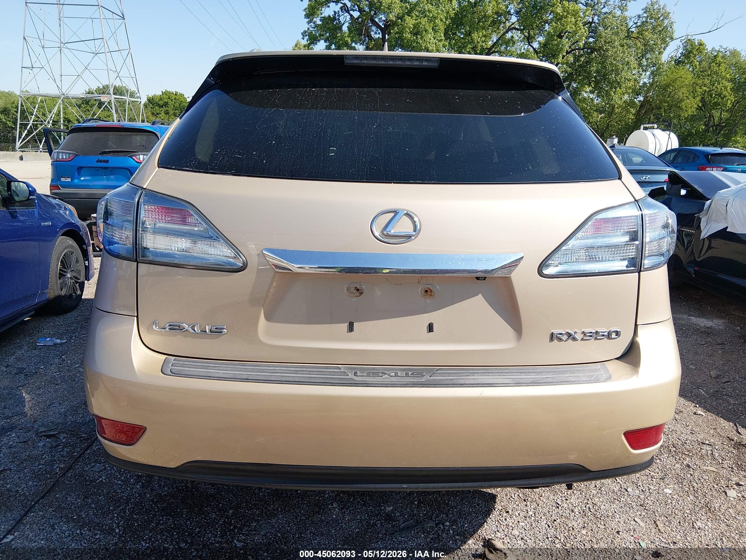 2010 Lexus Rx 350   Gold vin: 2T2BK1BA2AC008196