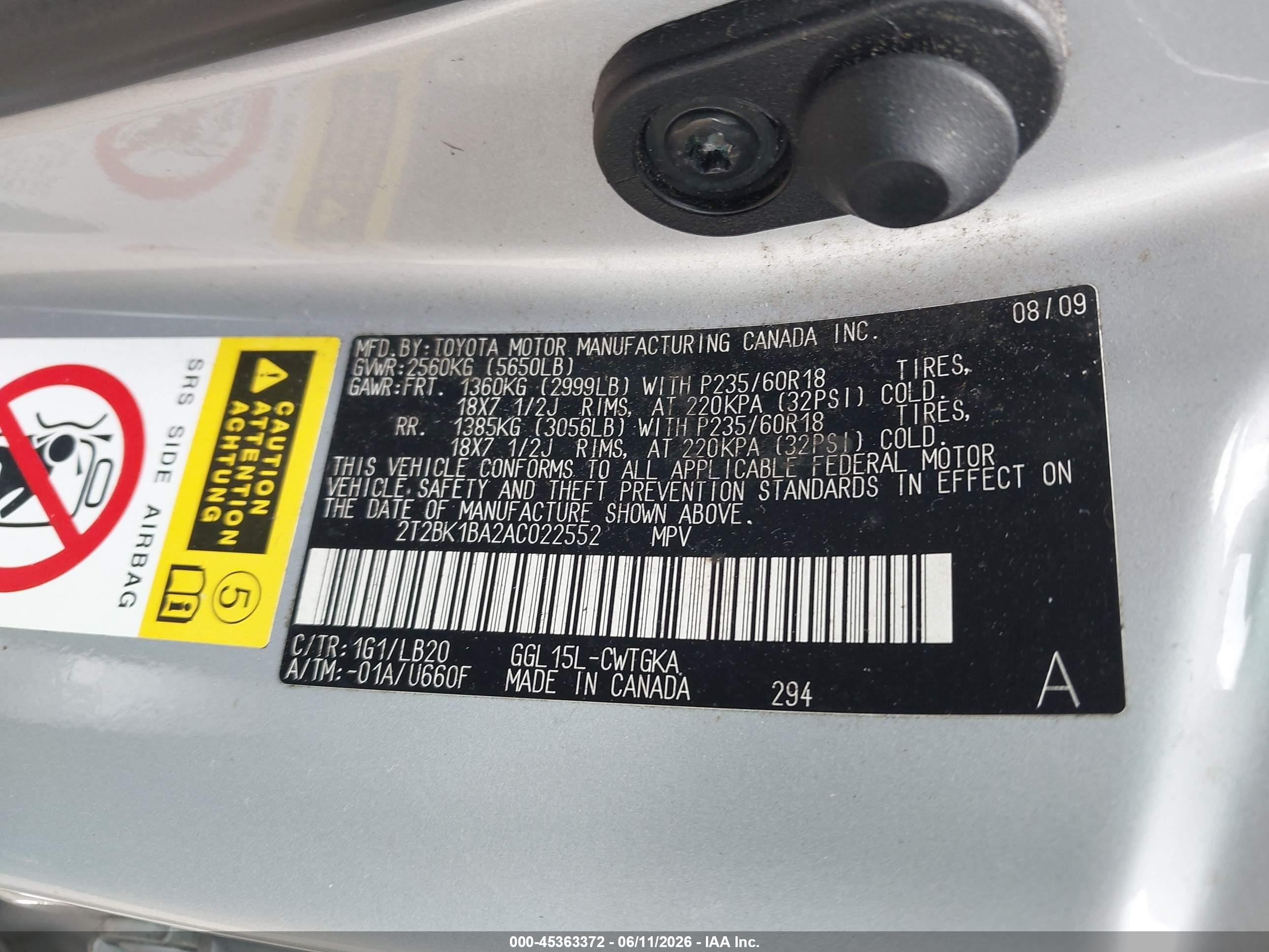 2010 Lexus Rx 350   Silver vin: 2T2BK1BA2AC022552