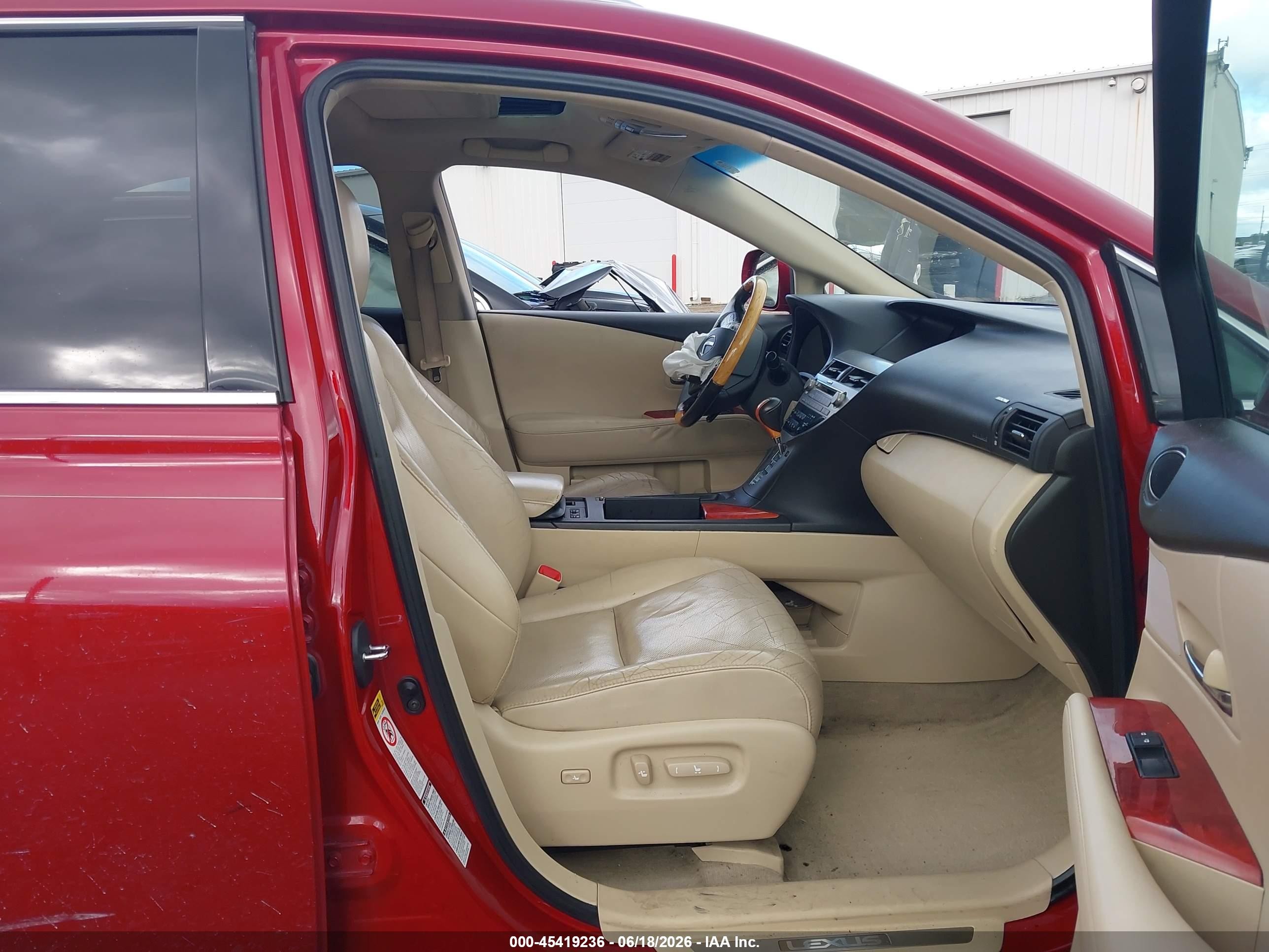 2010 Lexus Rx 350 Base (a6) Red vin: 2T2BK1BA2AC030618