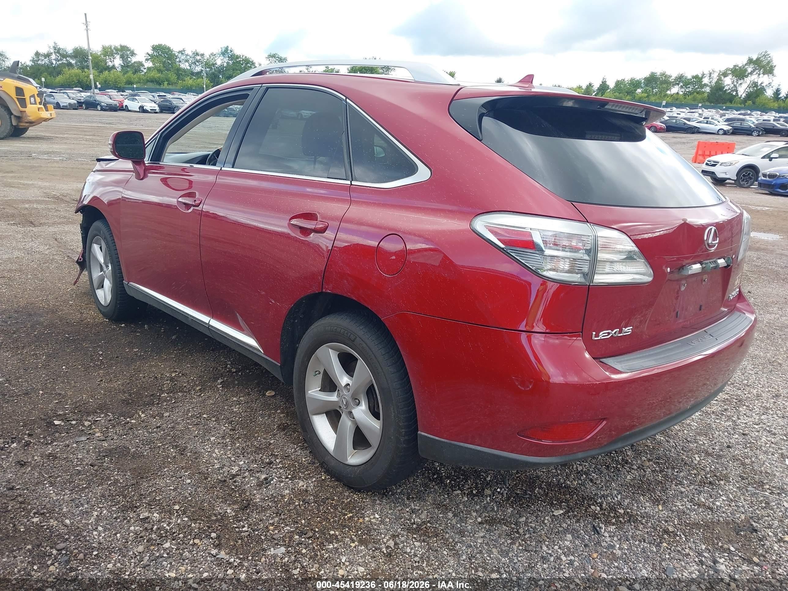 2010 Lexus Rx 350 Base (a6) Red vin: 2T2BK1BA2AC030618