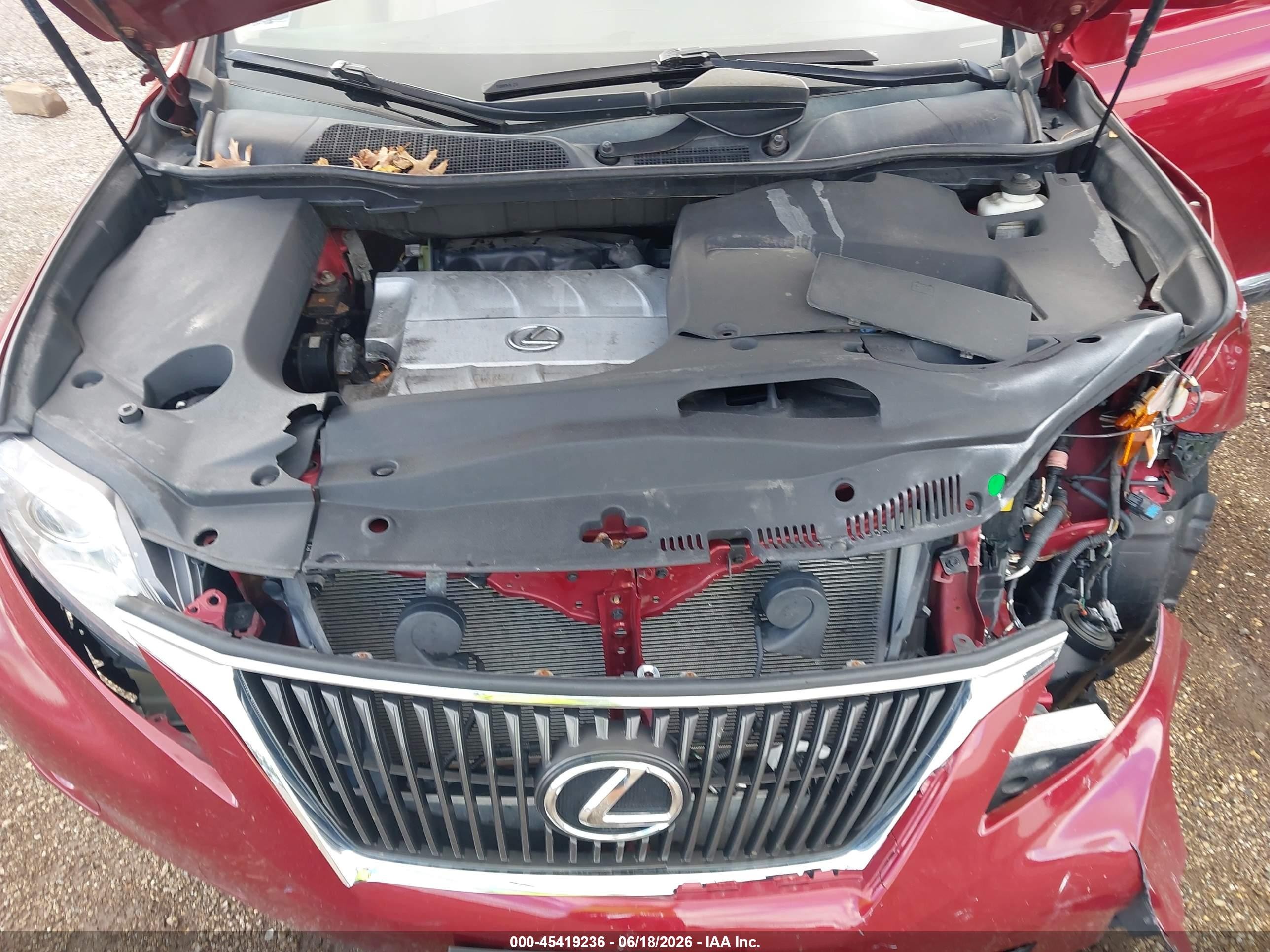 2010 Lexus Rx 350 Base (a6) Red vin: 2T2BK1BA2AC030618