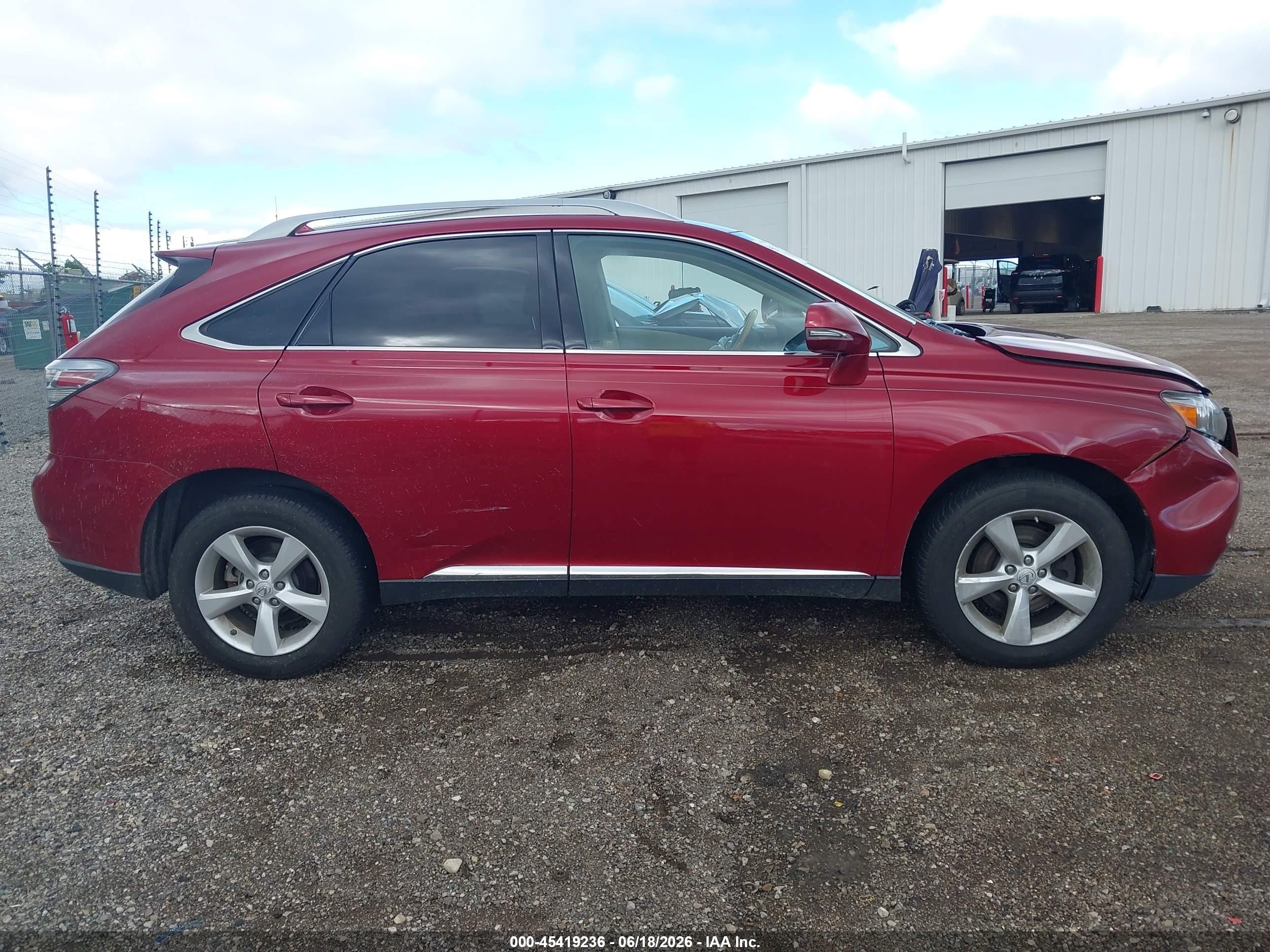 2010 Lexus Rx 350 Base (a6) Red vin: 2T2BK1BA2AC030618