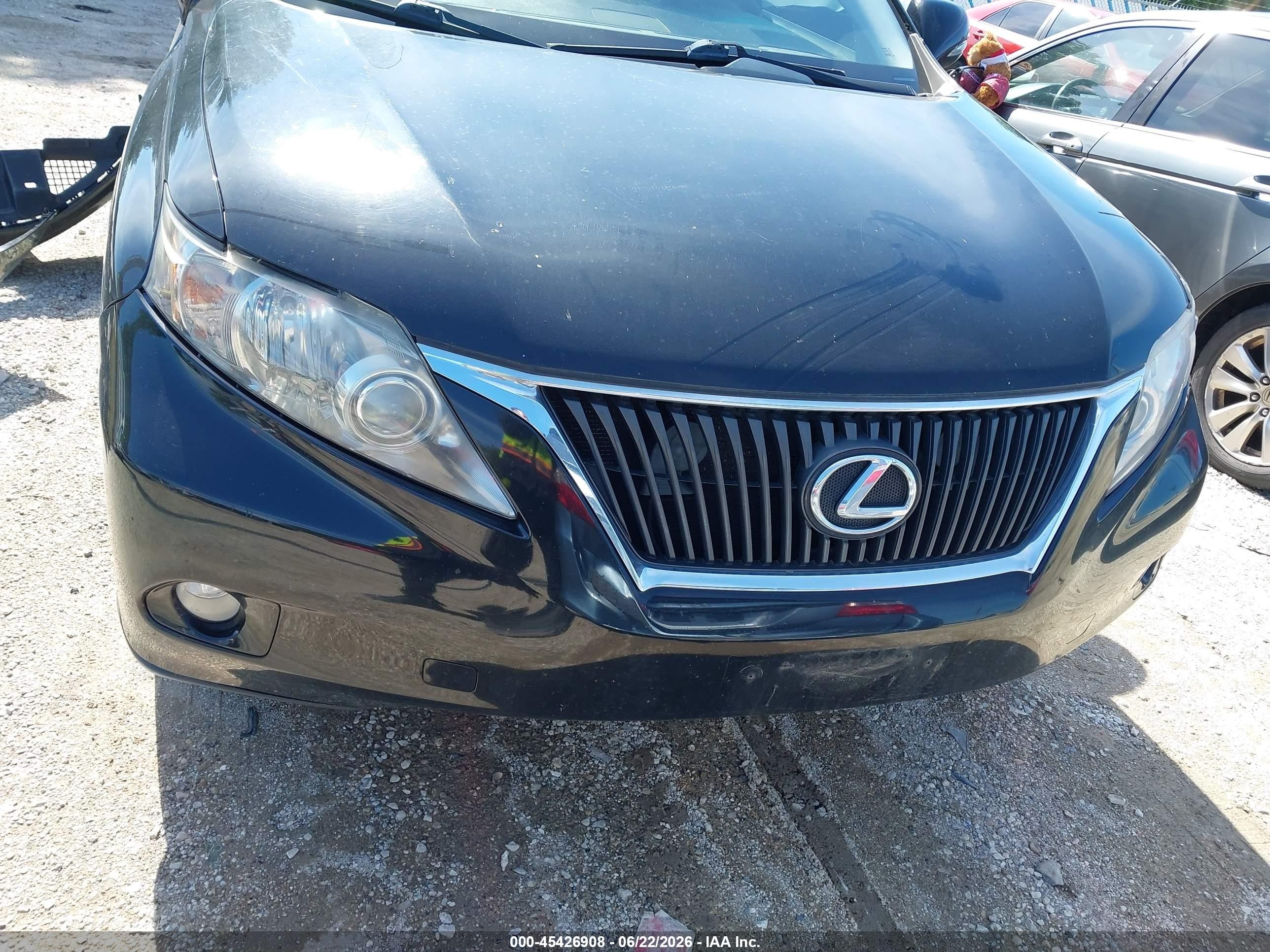 2010 Lexus Rx 350   Black vin: 2T2BK1BA2AC032773