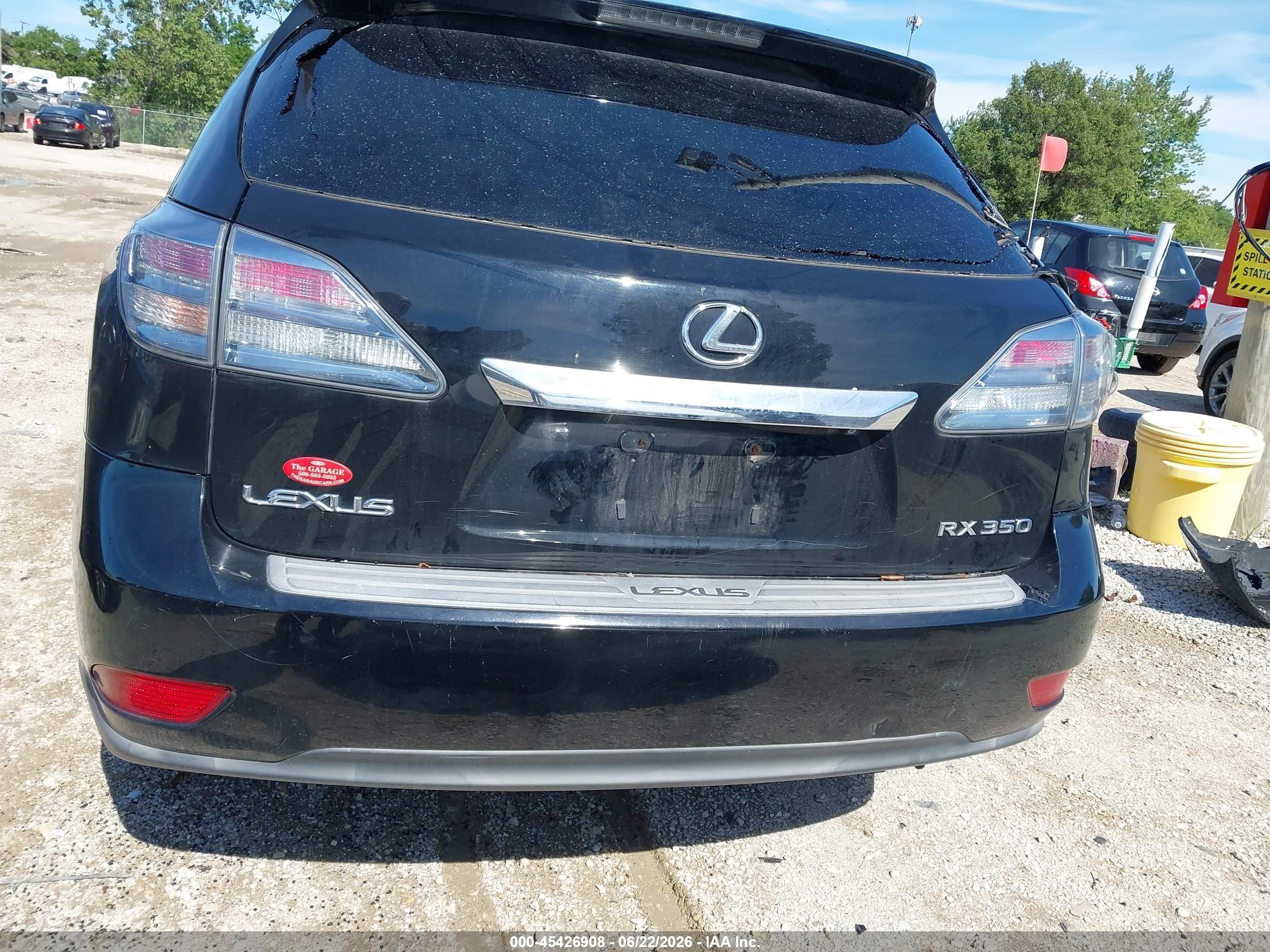2010 Lexus Rx 350   Black vin: 2T2BK1BA2AC032773