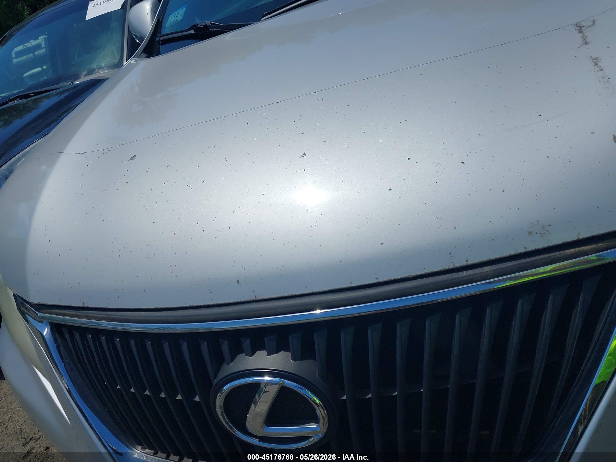 2010 Lexus Rx 350   Silver vin: 2T2BK1BA2AC034877