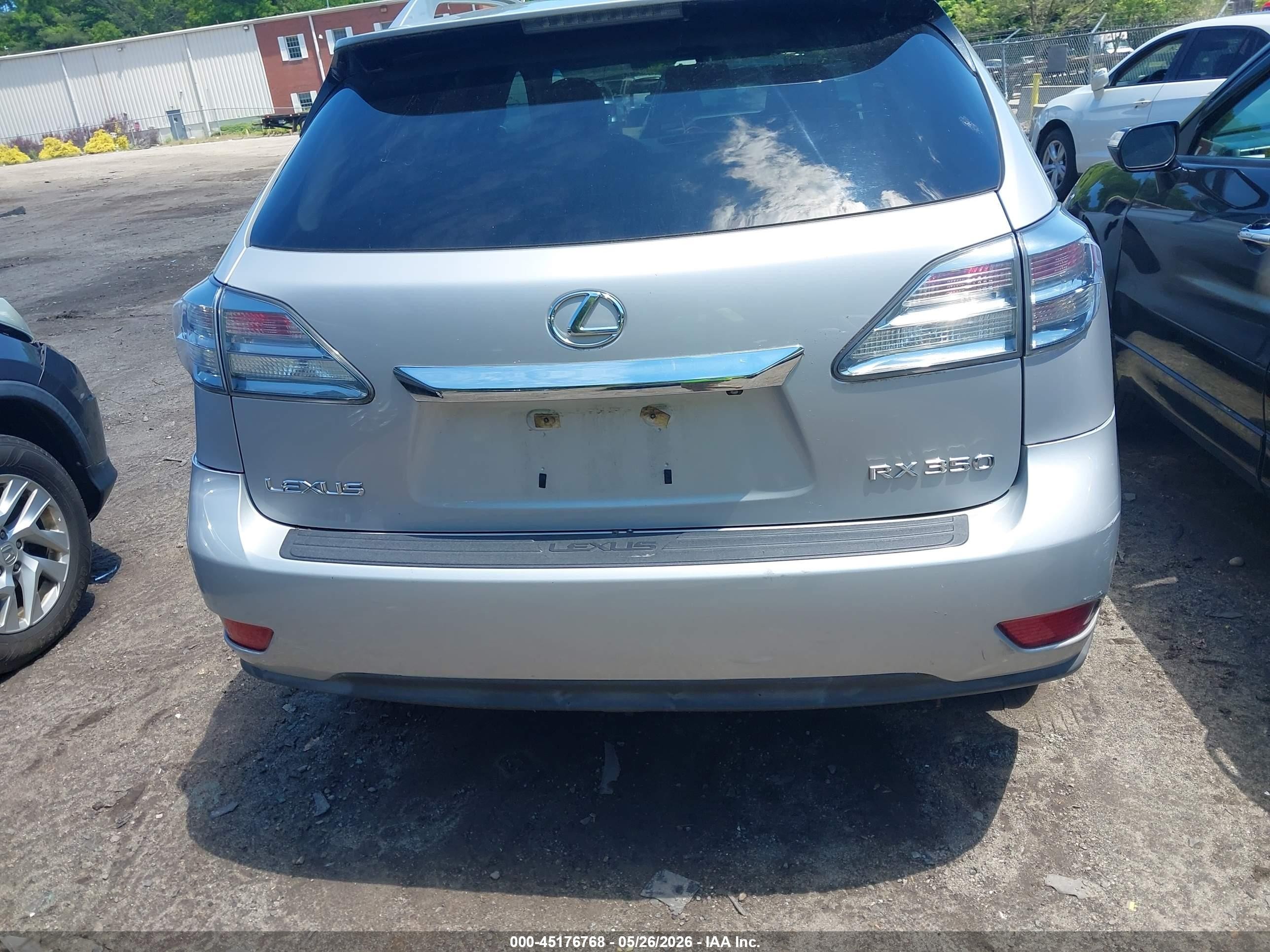 2010 Lexus Rx 350   Silver vin: 2T2BK1BA2AC034877
