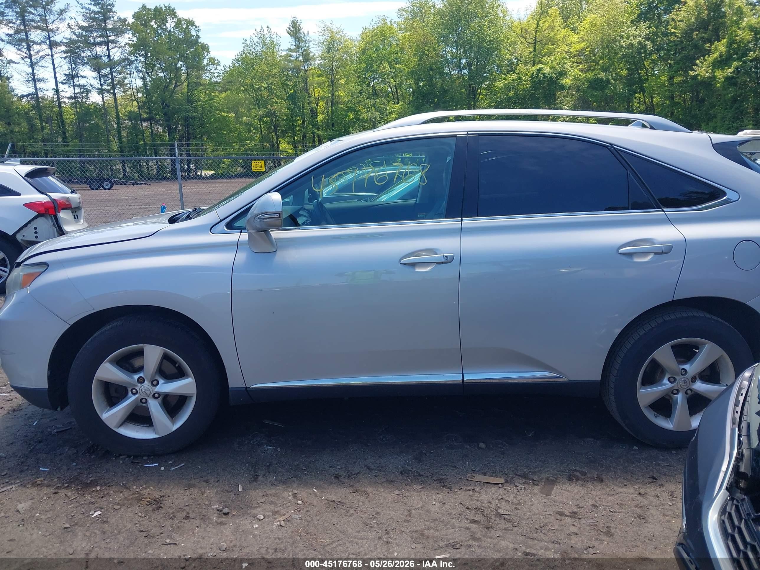 2010 Lexus Rx 350   Silver vin: 2T2BK1BA2AC034877