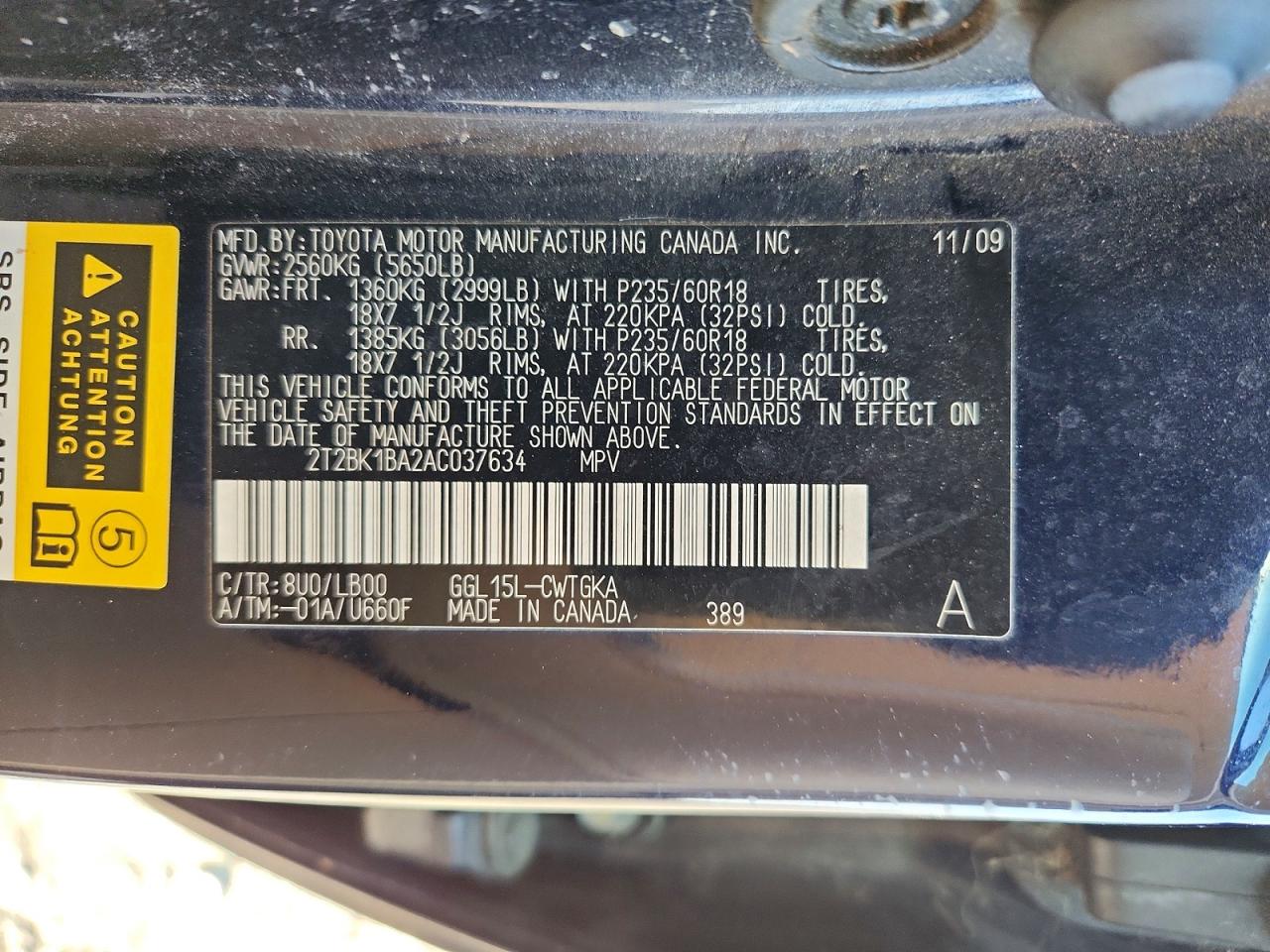 2010 Lexus Rx 350 Base Black vin: 2T2BK1BA2AC037634
