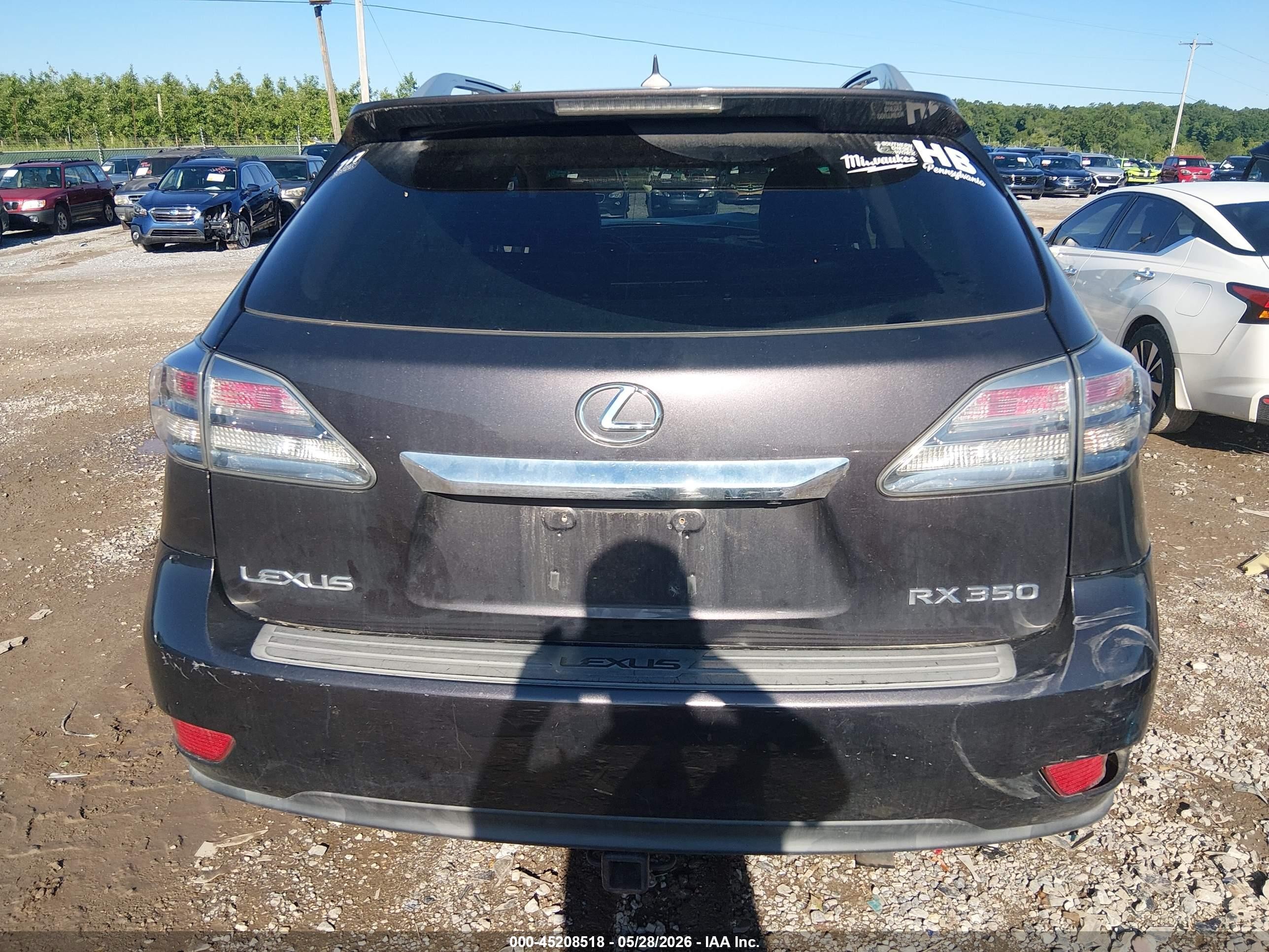 2010 Lexus Rx 350   Gray vin: 2T2BK1BA2AC041778