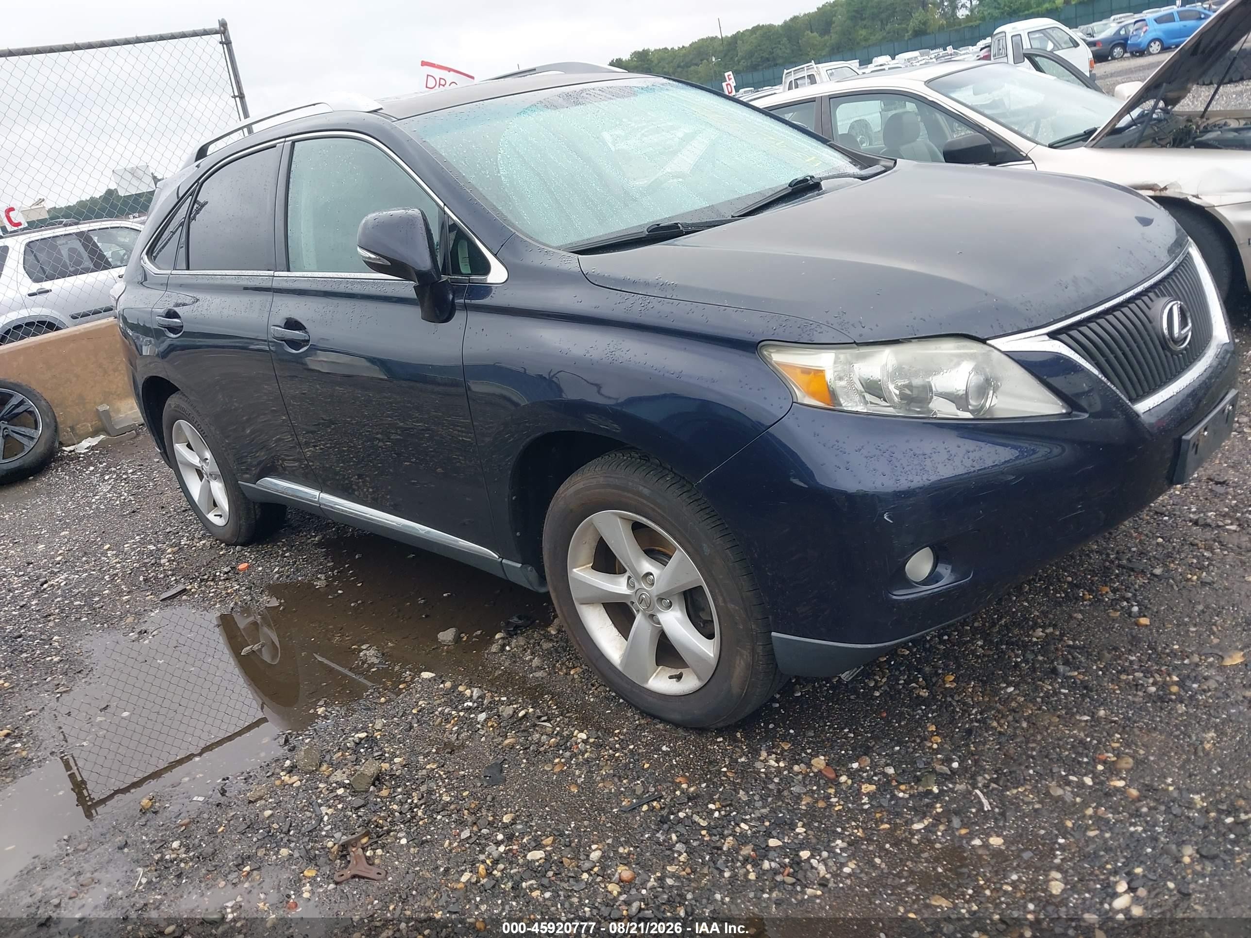 2010 Lexus Rx 350   Blue vin: 2T2BK1BA2AC059469