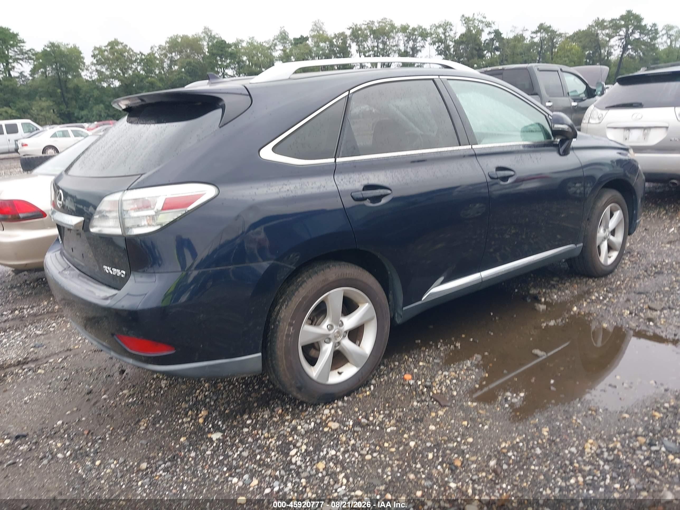 2010 Lexus Rx 350   Blue vin: 2T2BK1BA2AC059469