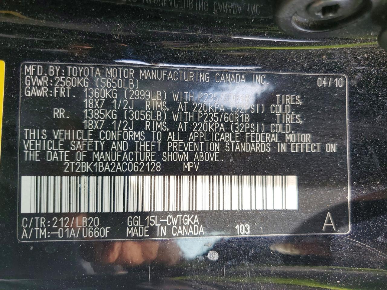 2010 Lexus Rx 350 Black vin: 2T2BK1BA2AC062128