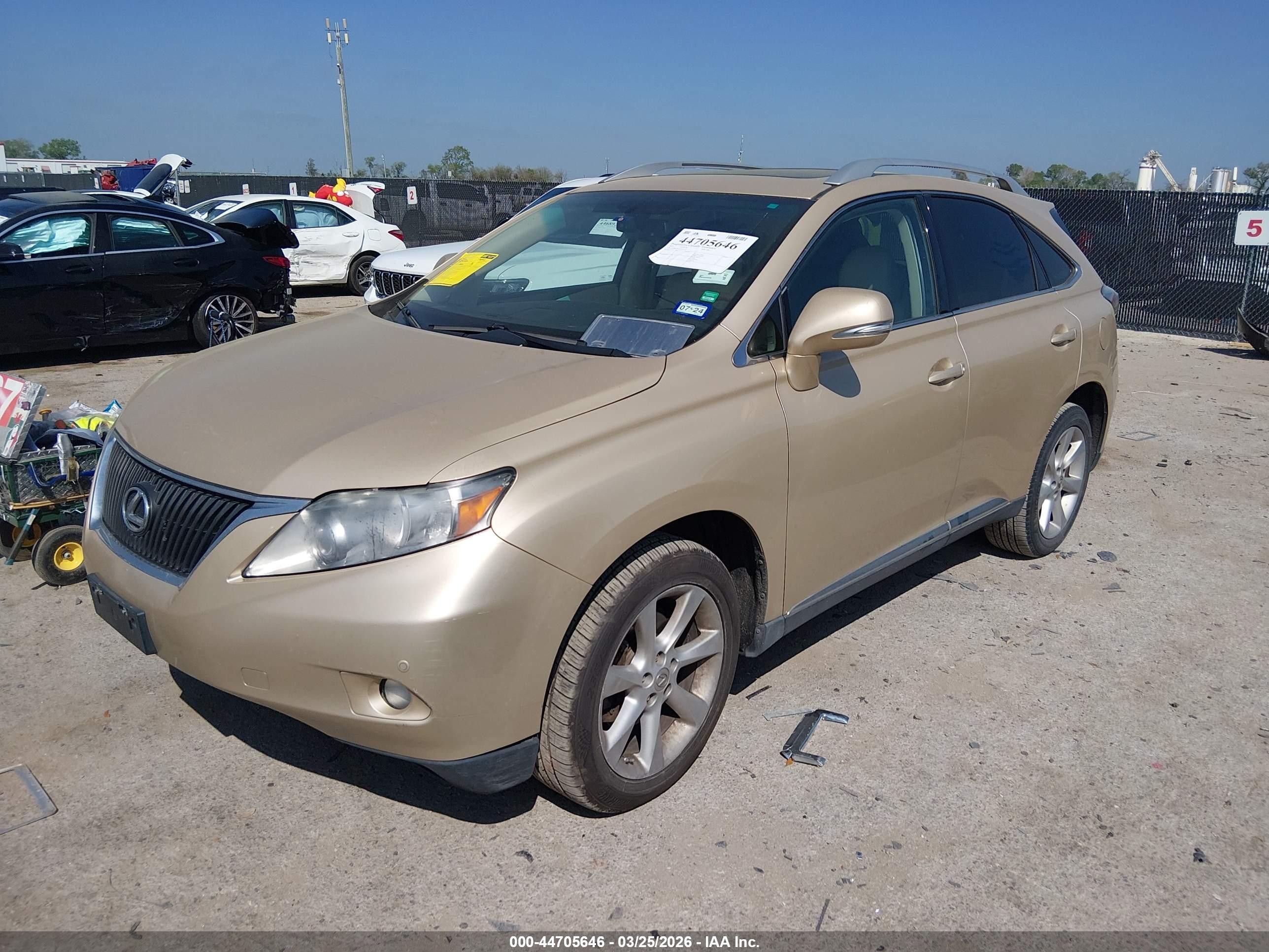 2010 Lexus Rx 350   Gold vin: 2T2BK1BA2AC063120