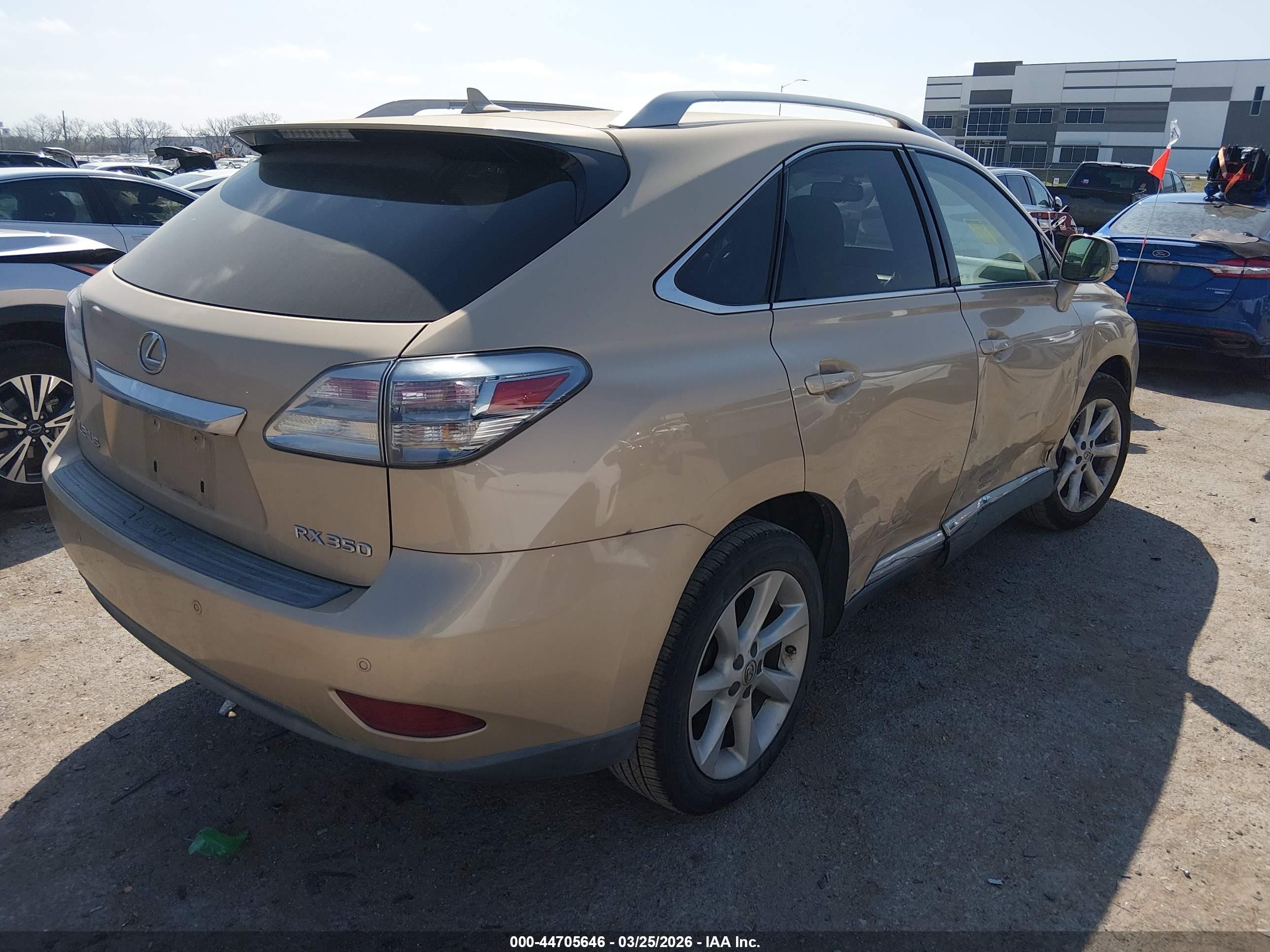 2010 Lexus Rx 350   Gold vin: 2T2BK1BA2AC063120