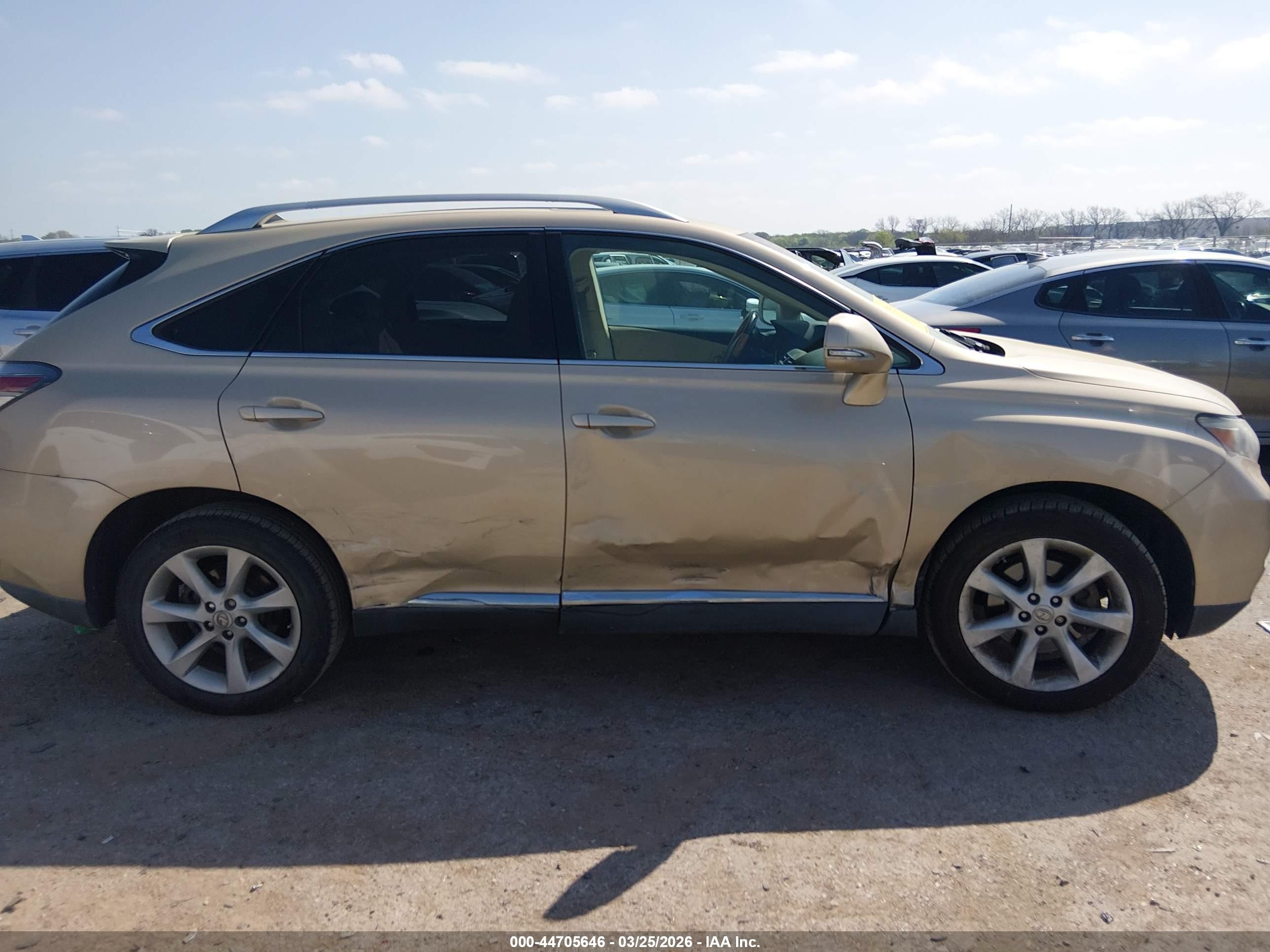 2010 Lexus Rx 350   Gold vin: 2T2BK1BA2AC063120