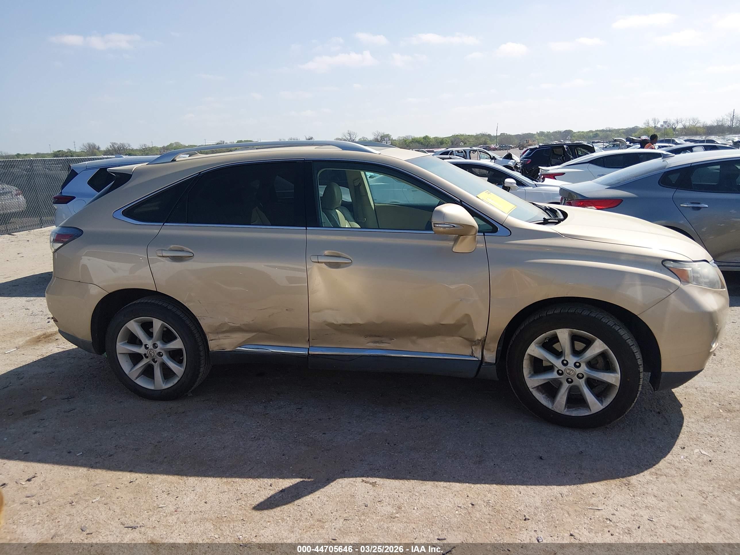 2010 Lexus Rx 350   Gold vin: 2T2BK1BA2AC063120
