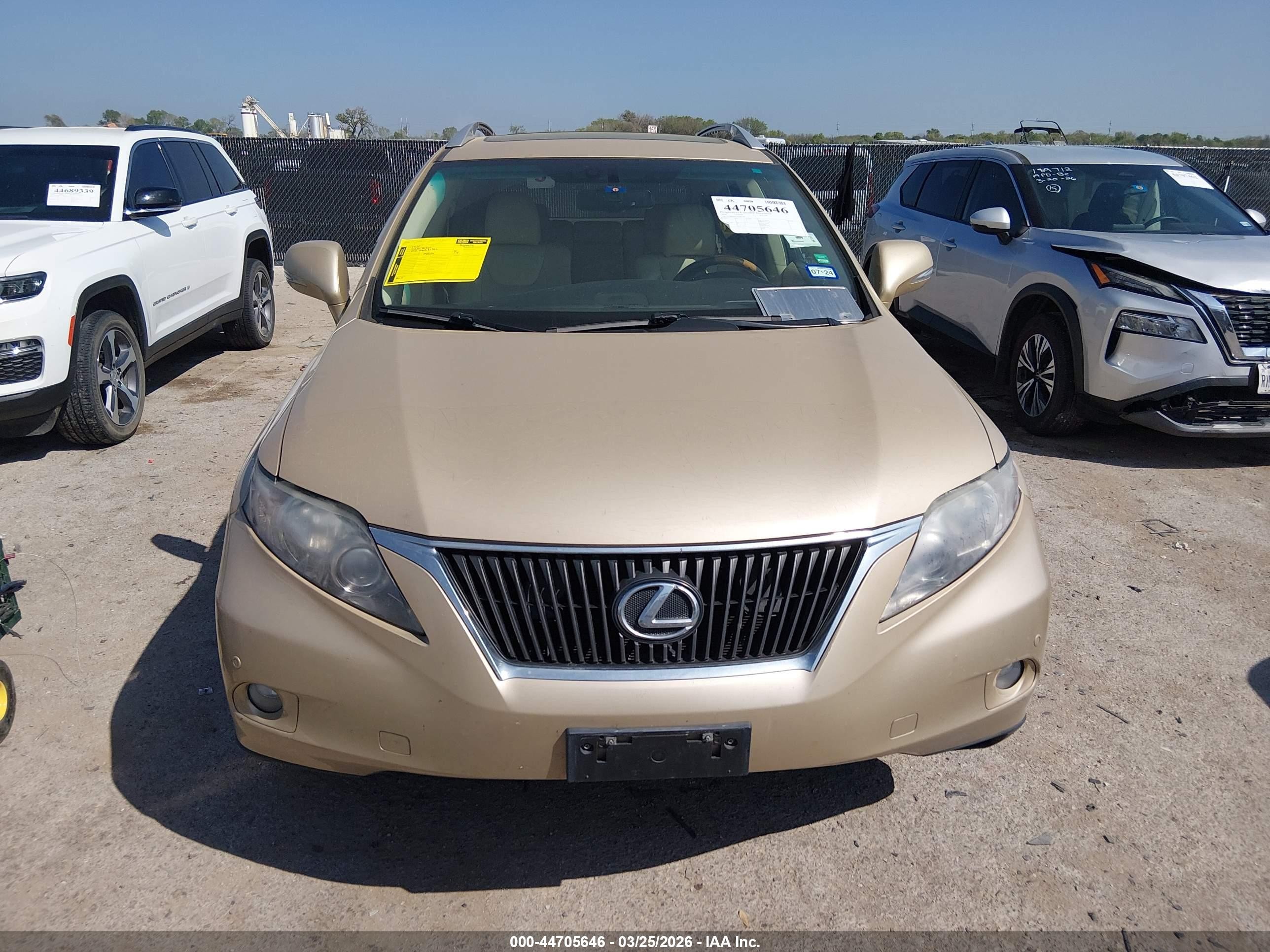 2010 Lexus Rx 350   Gold vin: 2T2BK1BA2AC063120