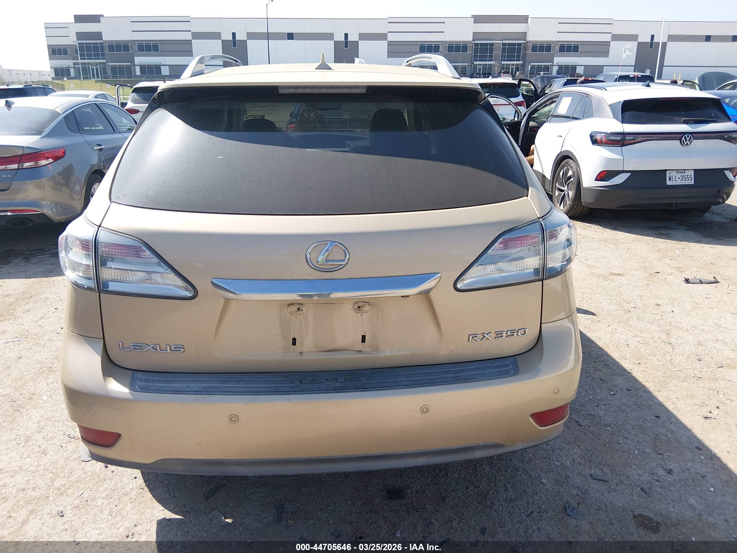 2010 Lexus Rx 350   Gold vin: 2T2BK1BA2AC063120