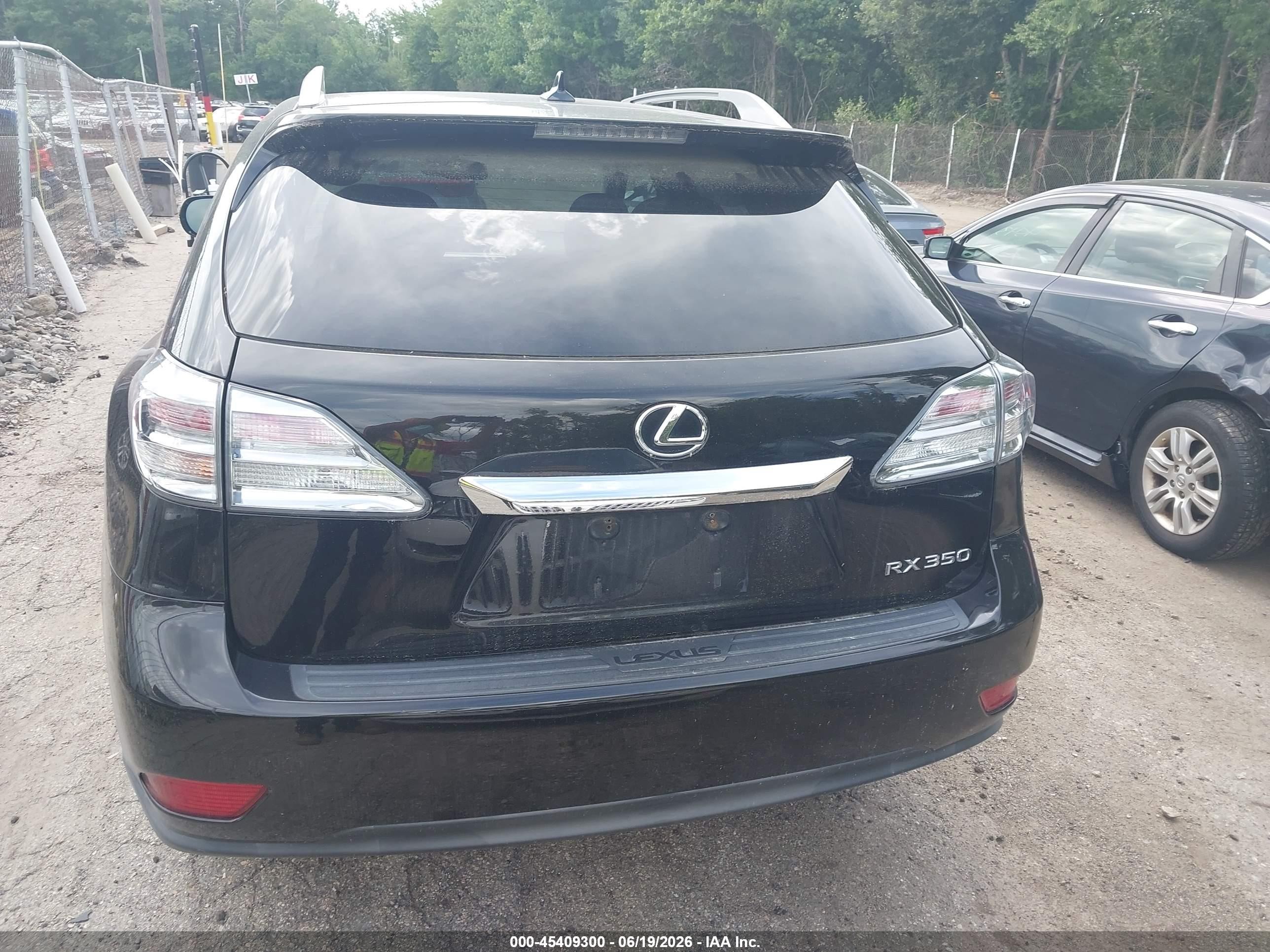 2011 Lexus Rx 350   Black vin: 2T2BK1BA2BC094420