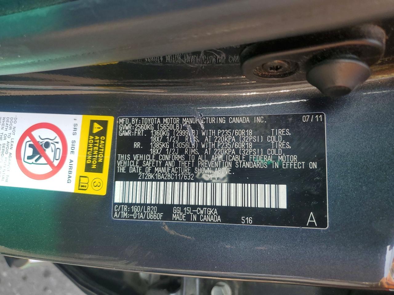 2011 Lexus Rx 350 Charcoal vin: 2T2BK1BA2BC117632