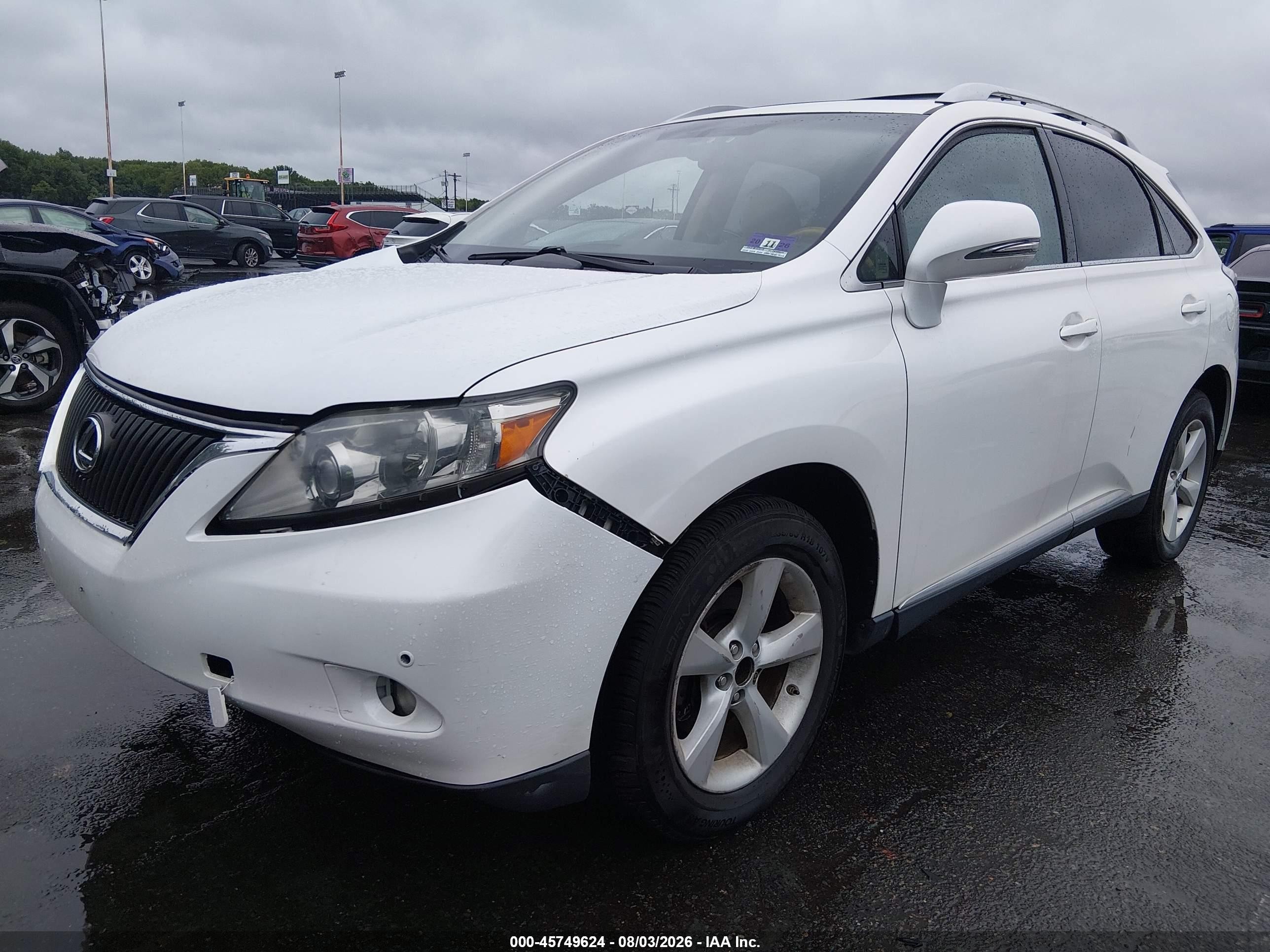 2012 Lexus Rx 350   White vin: 2T2BK1BA2CC130446