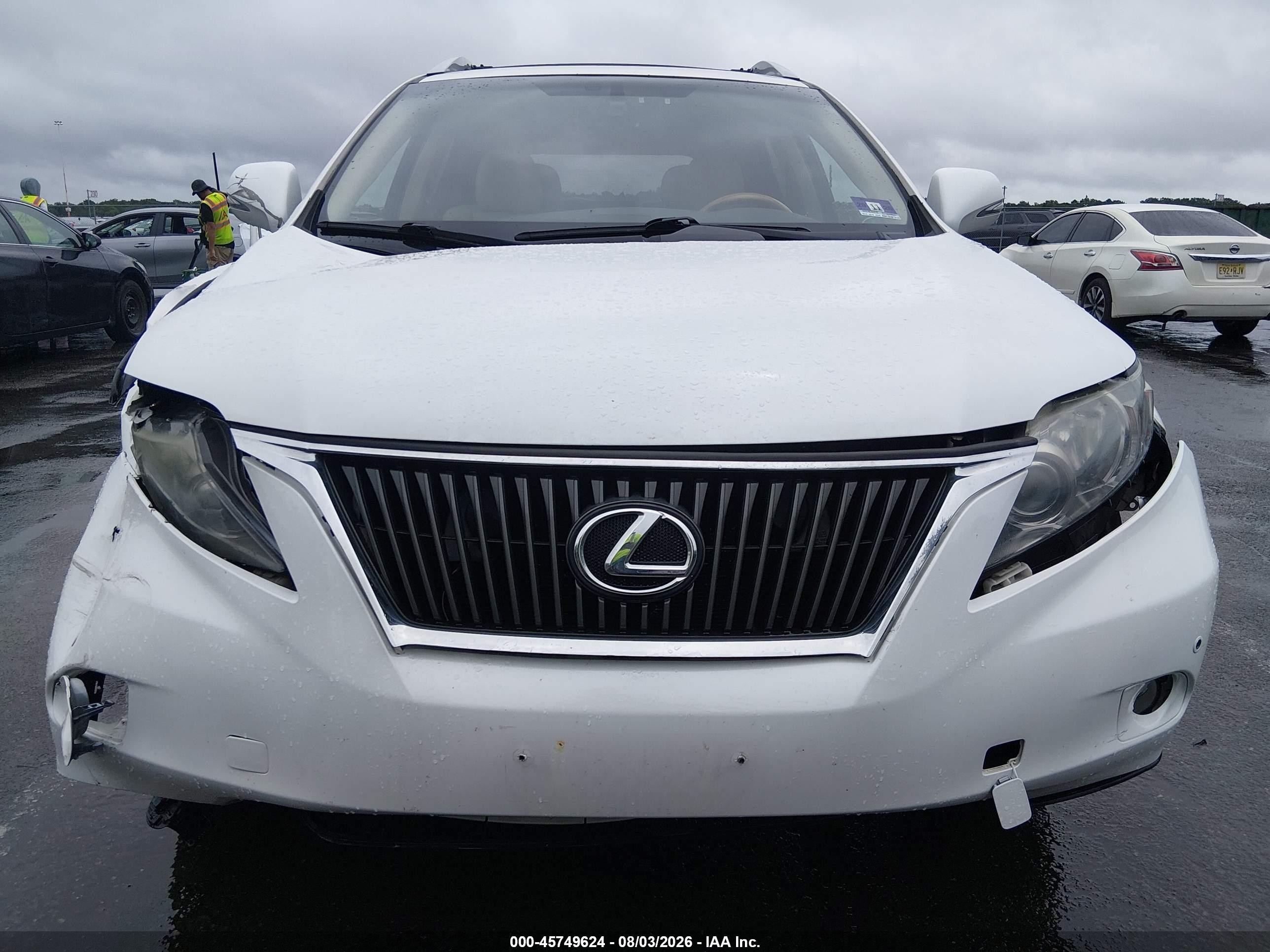 2012 Lexus Rx 350   White vin: 2T2BK1BA2CC130446