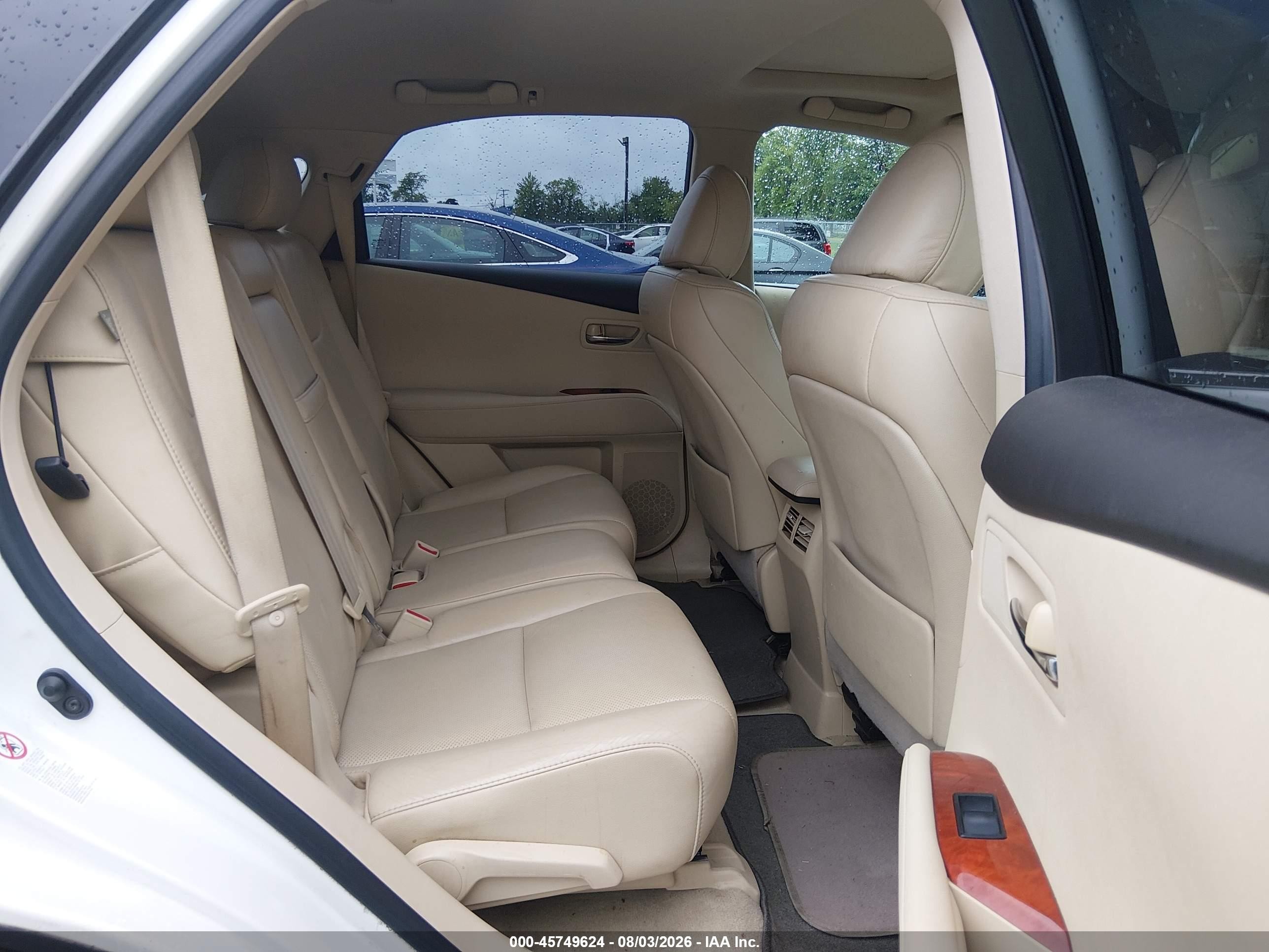 2012 Lexus Rx 350   White vin: 2T2BK1BA2CC130446
