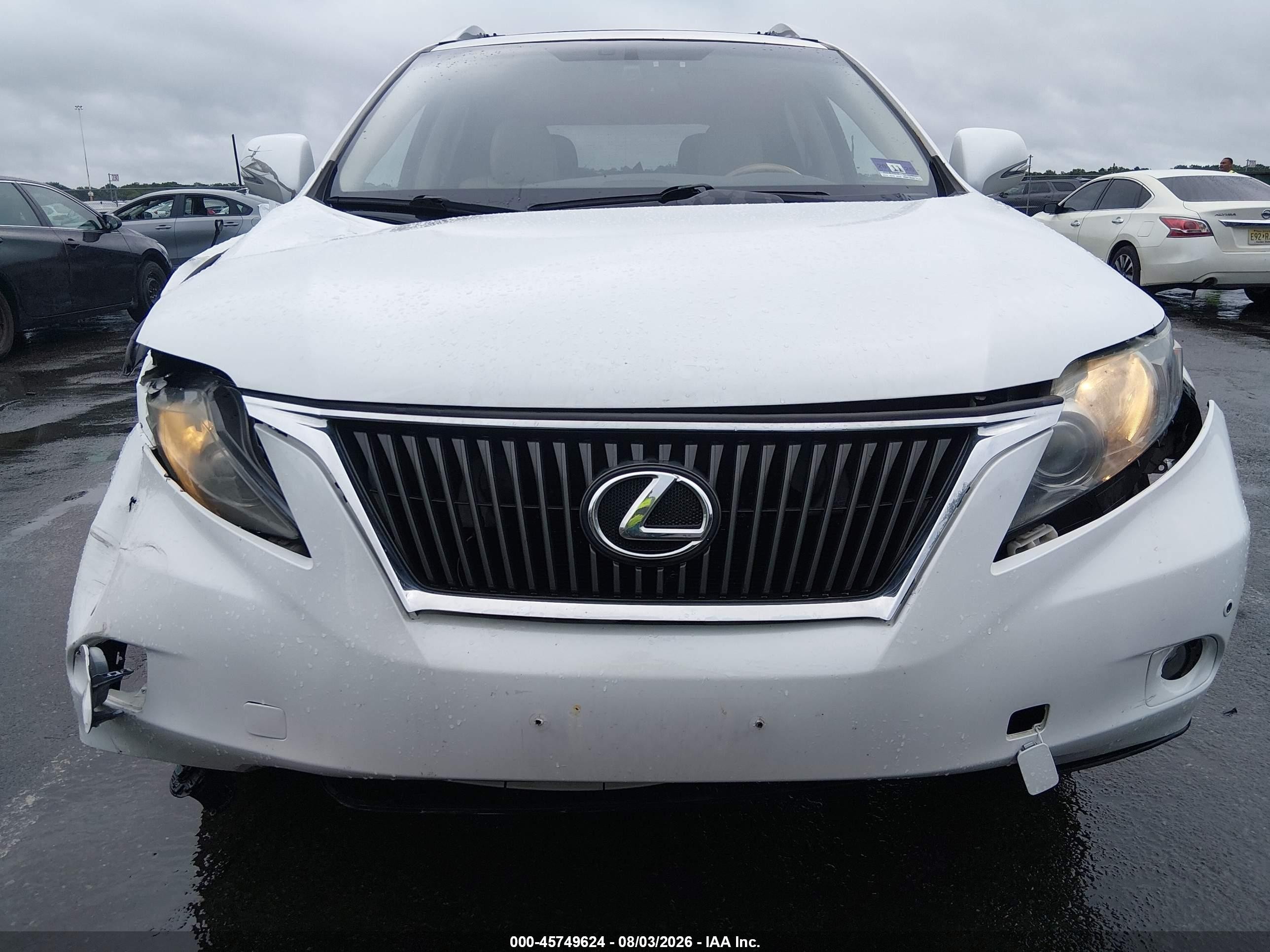 2012 Lexus Rx 350   White vin: 2T2BK1BA2CC130446
