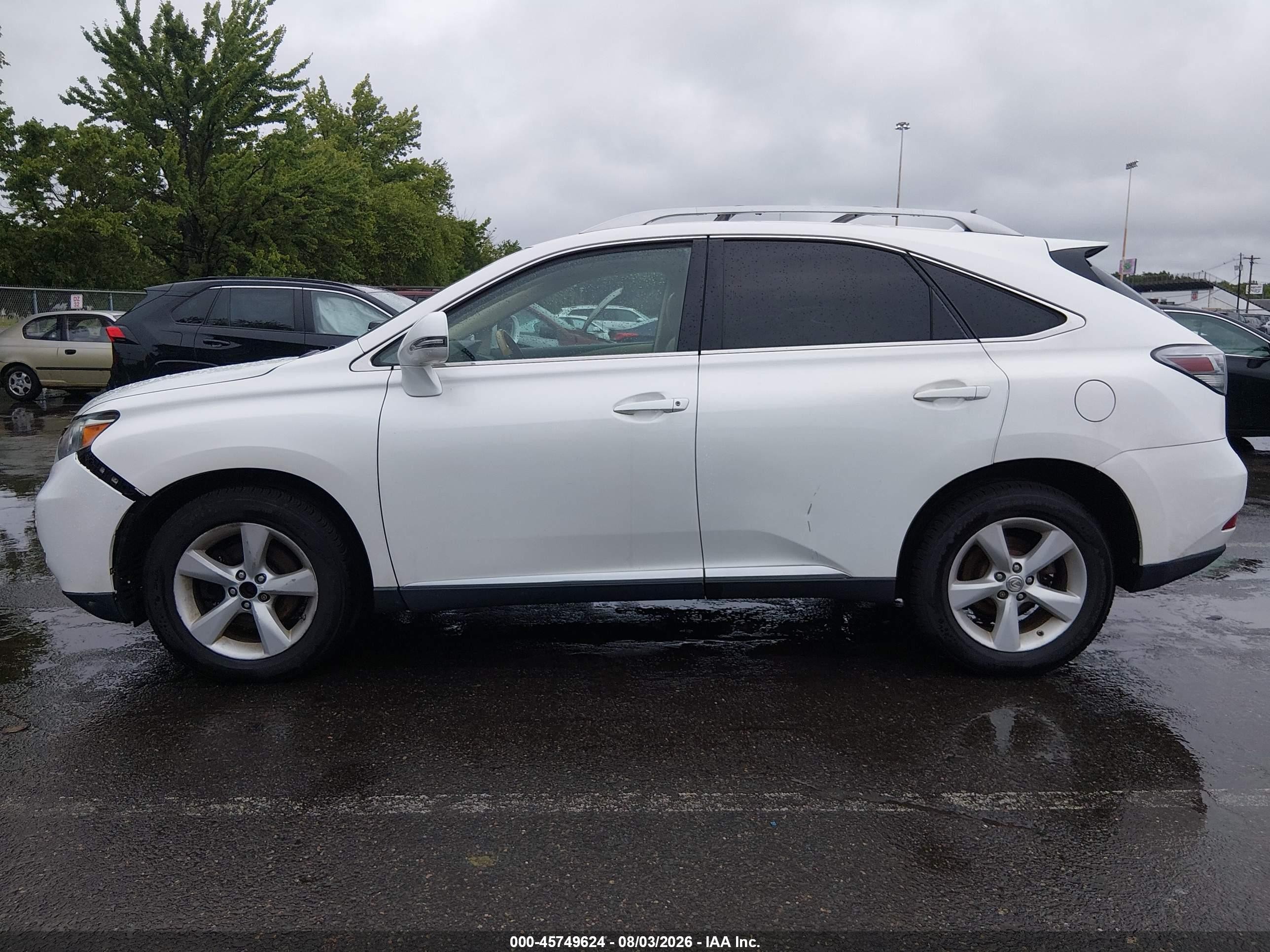 2012 Lexus Rx 350   White vin: 2T2BK1BA2CC130446