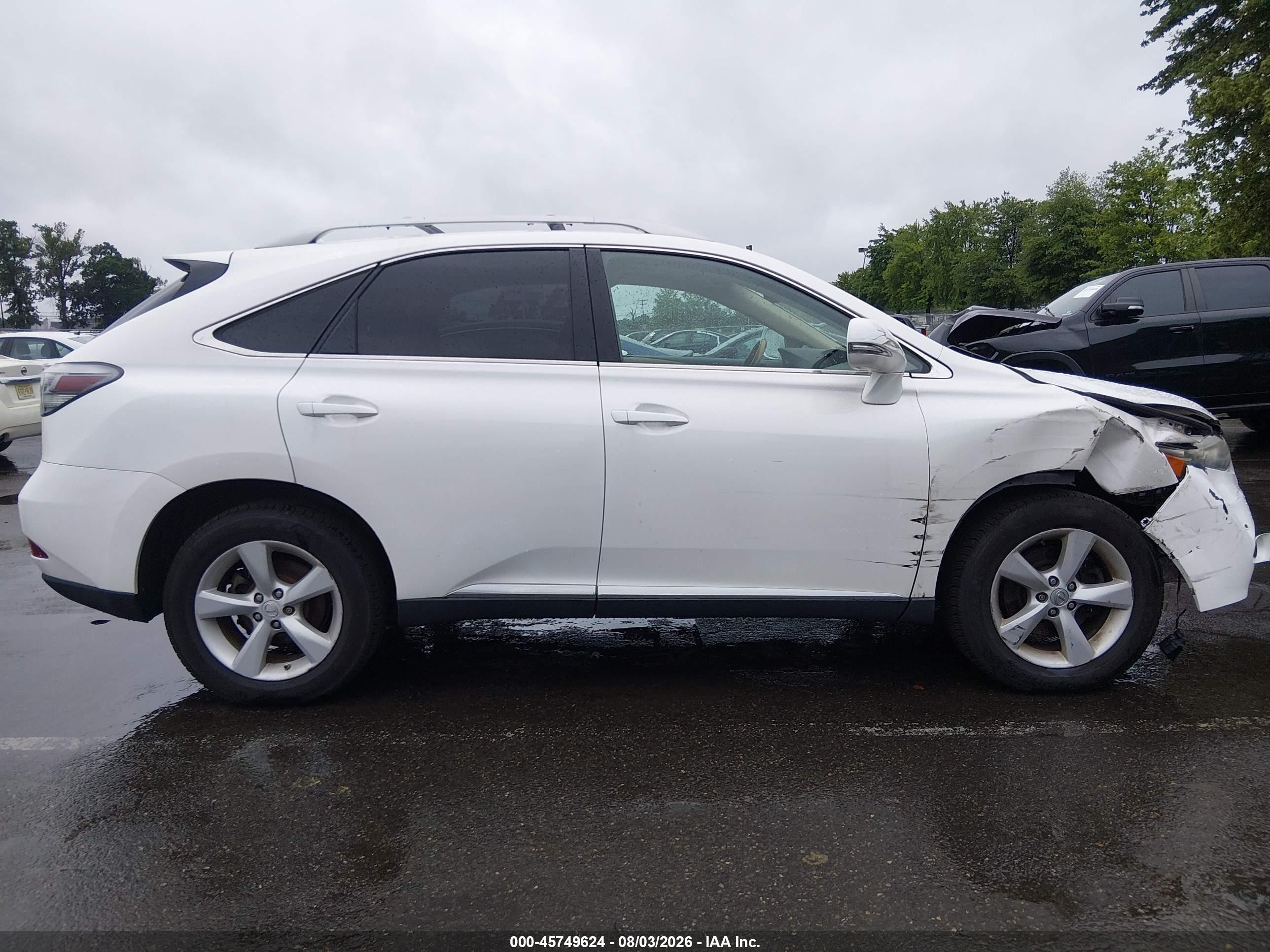 2012 Lexus Rx 350   White vin: 2T2BK1BA2CC130446